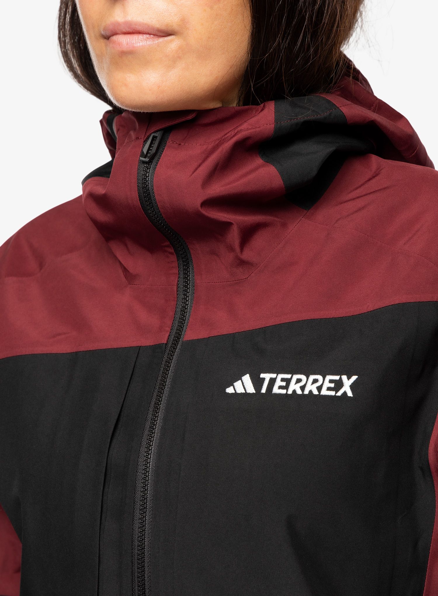 Ženska jakna s membranom adidas TERREX Xploric GORE-TEX Rain Jacket - shadow red/black