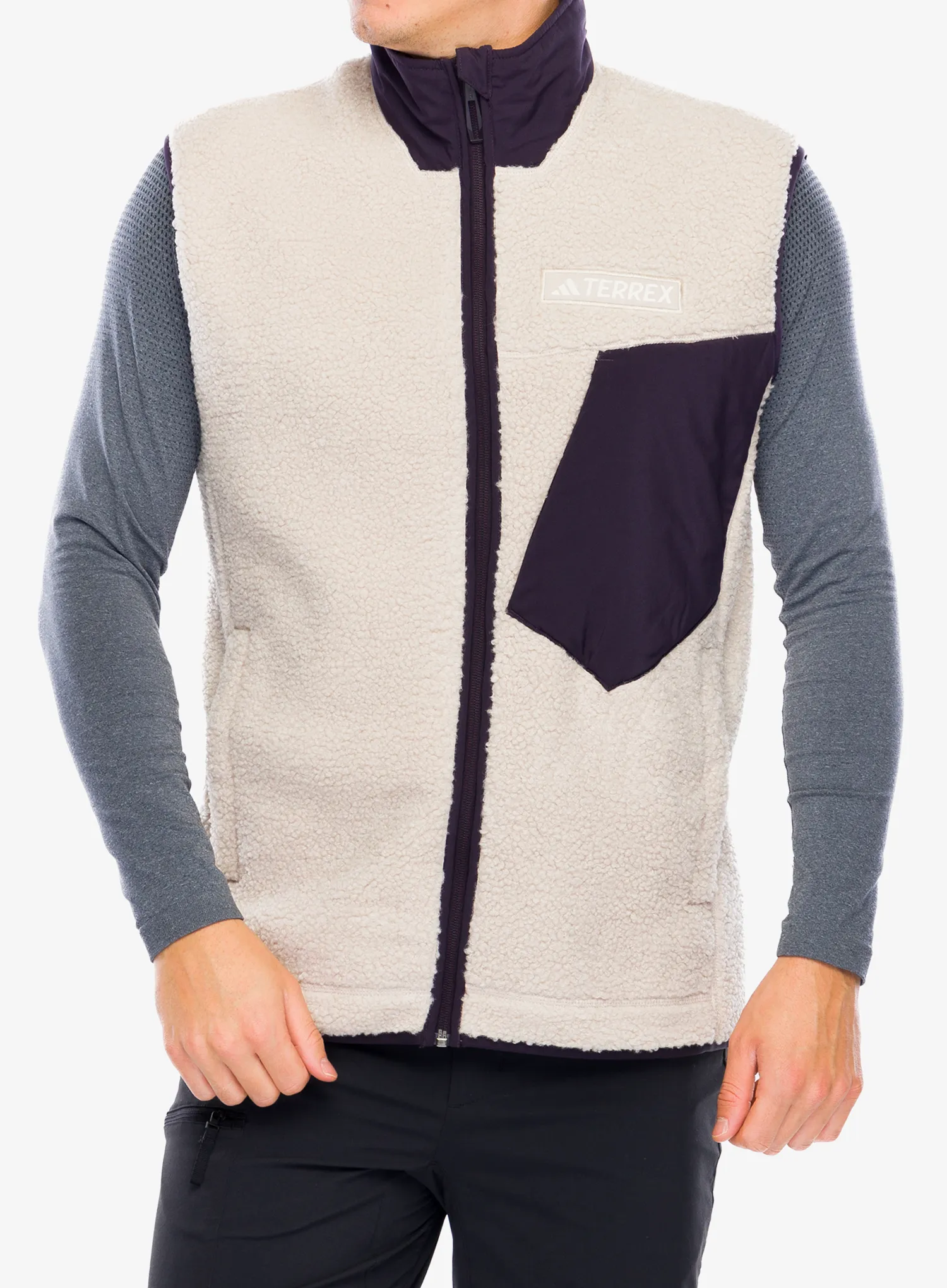 Prsluk adidas TERREX Xploric High Pile Fleece Vest - wonder beige