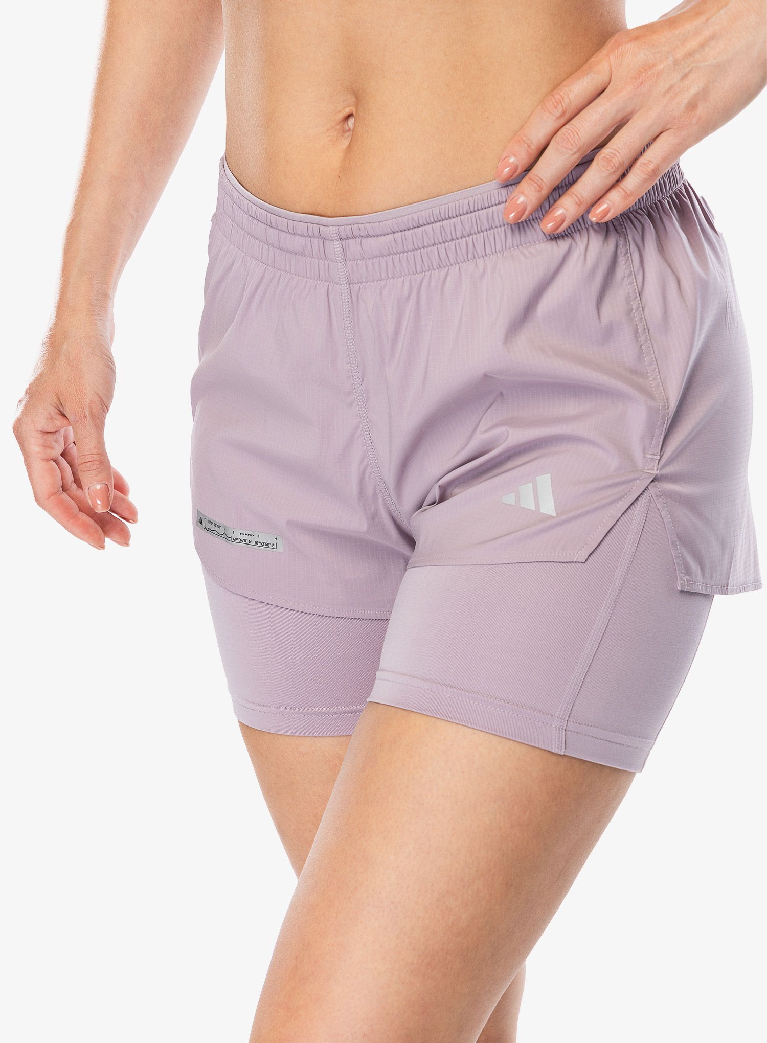 Ženske kratke hlače za trčanje adidas Ultimate 2in1 Short - preloved fig