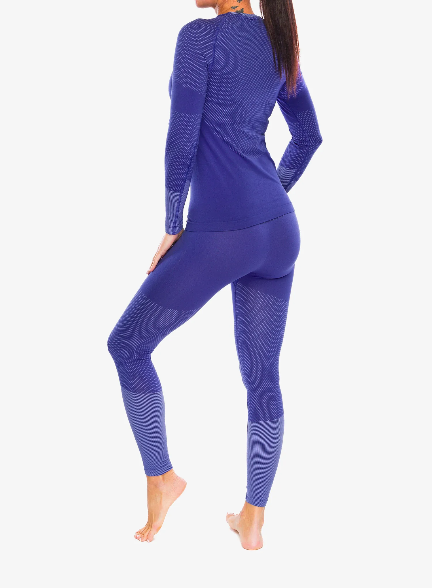 Žensko termo rublje Odlo Fundamentals Performance Warm Set Long - skipper blue
