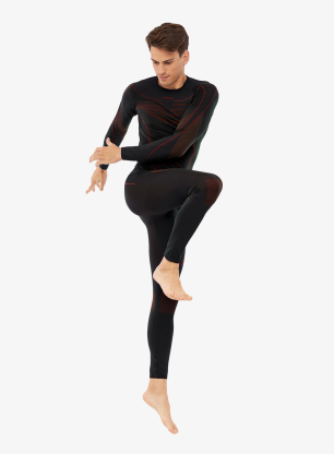 Termo donje rublje Viking Base Layer Rocket Set - black/orange