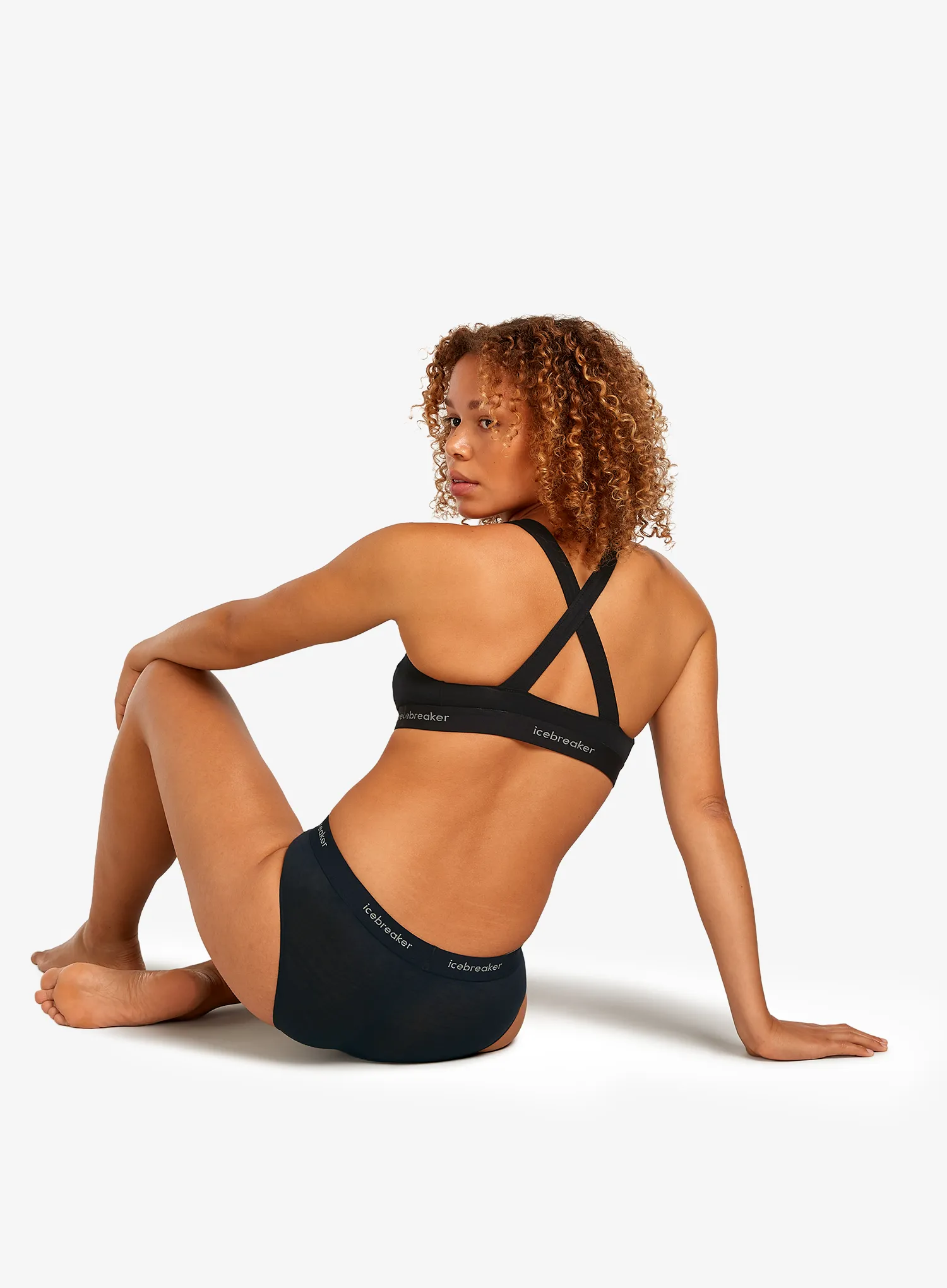 Sportski grudnjak Icebreaker Merino 125 Cool-Lite Sprite Racerback Bra - black