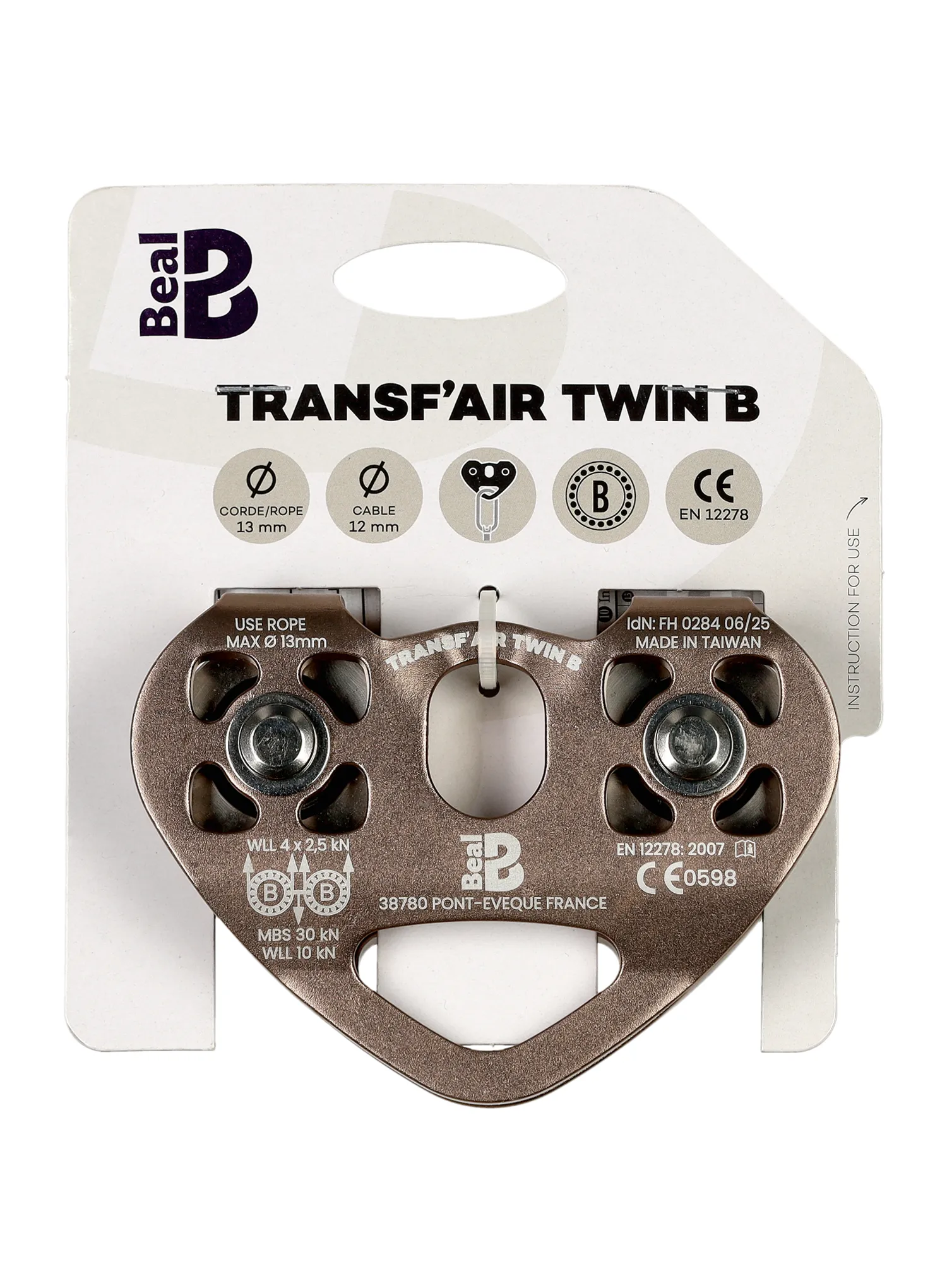 Dvostruka kolotura Beal Transf'Air Twin B - stone