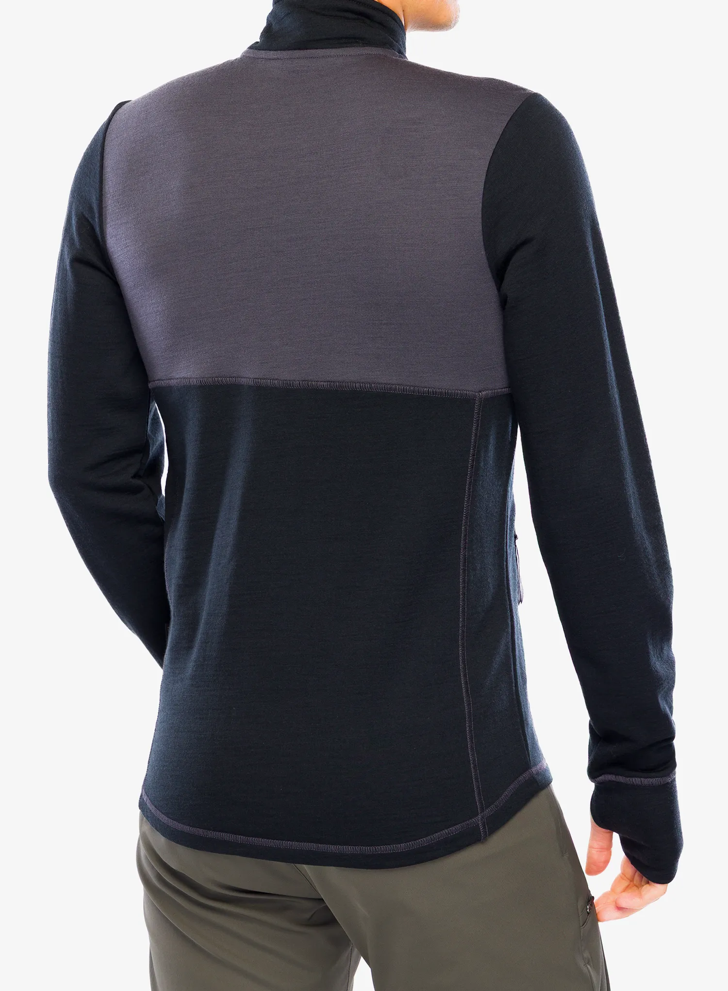 Dukserica Dovre Mid-Layer 100% Merino Wool W/Z - black