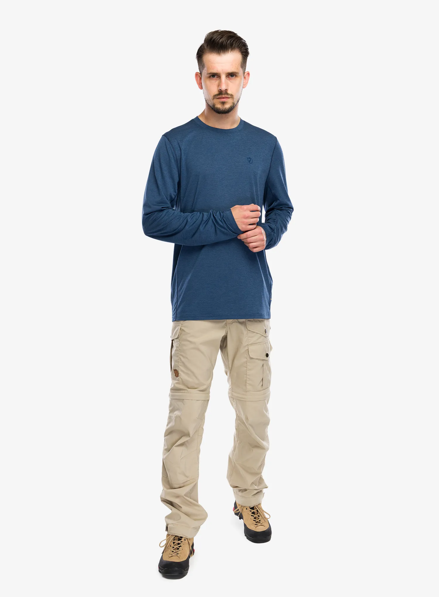 Dukserica Fjallraven Abisko Day Hike LS - indigo blue