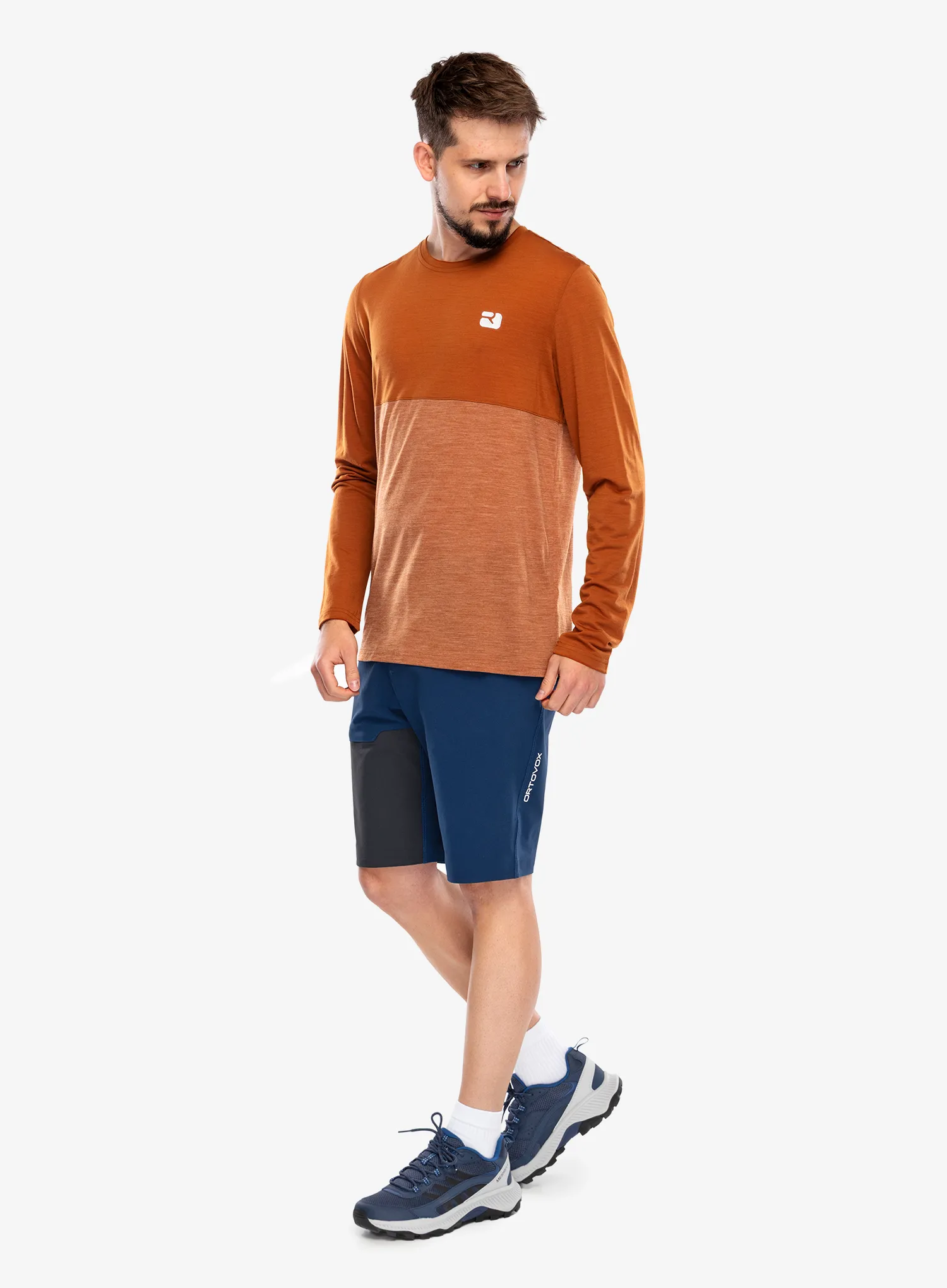 Dukserica Ortovox 150 Cool Logo LS - bristle brown
