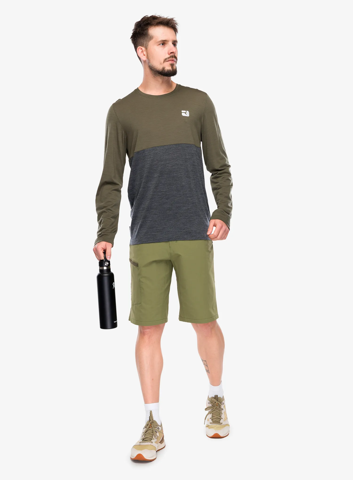 Dukserica Ortovox 150 Cool Logo LS - dark wild herbs