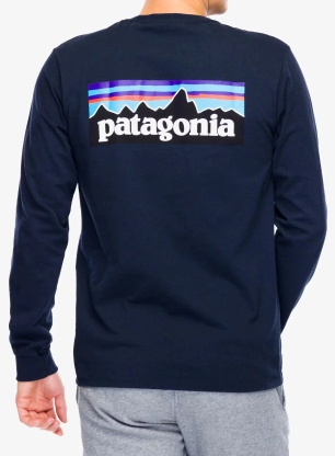 Dukserica Patagonia L/S P-6 Logo Responsibili-Tee - new navy