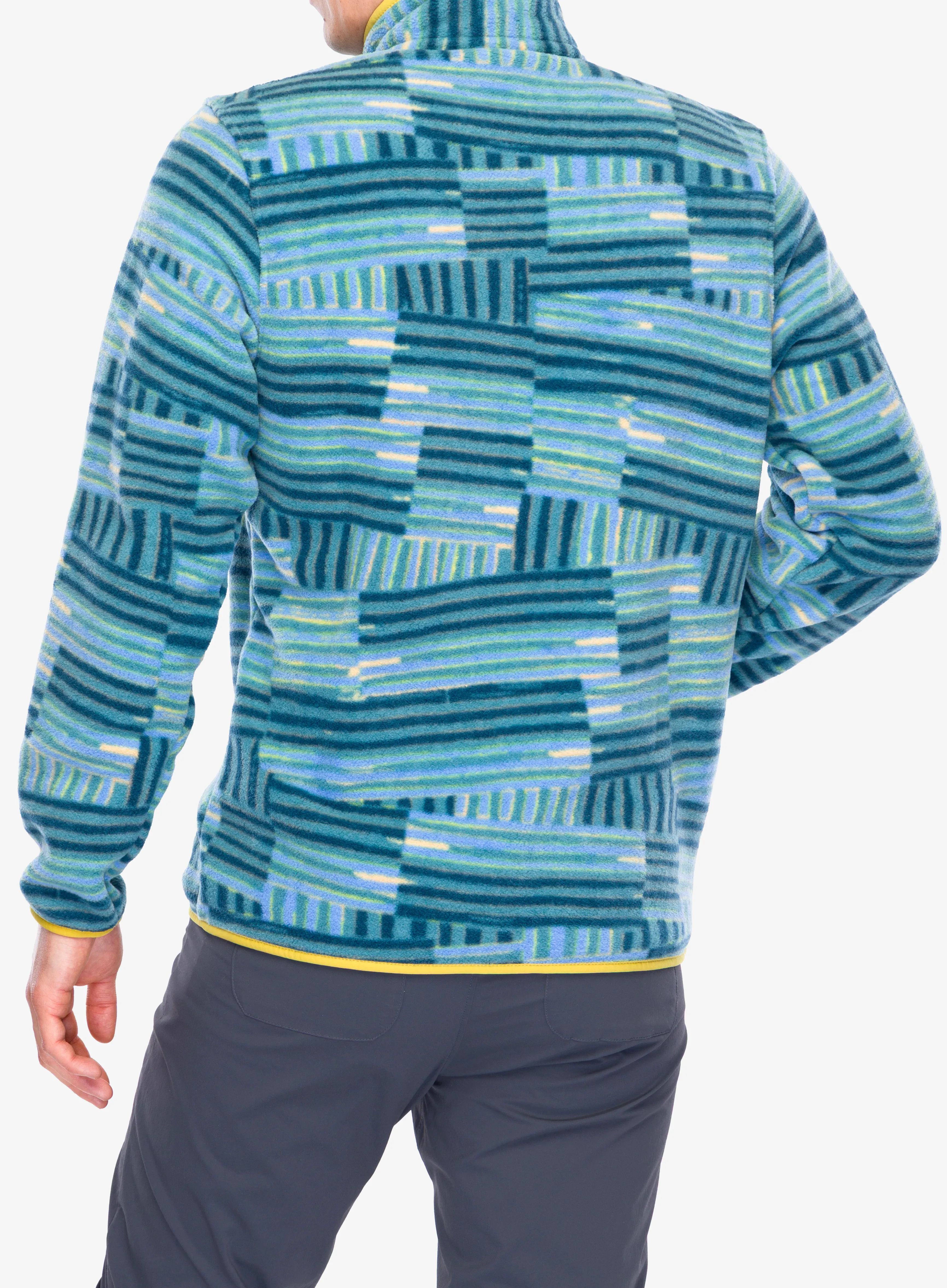 Dukserica Patagonia Lightweight Synch Snap-T Pullover - quilty fitz/wetland blue