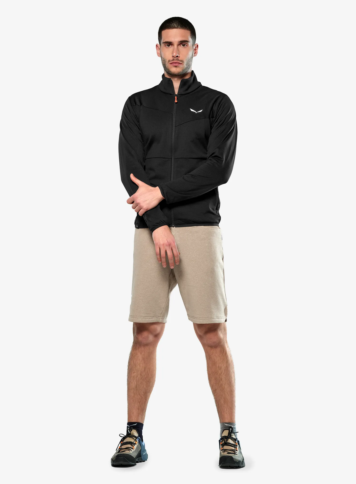 Dukserica Salewa Puez Cammino PL Jacket - black out