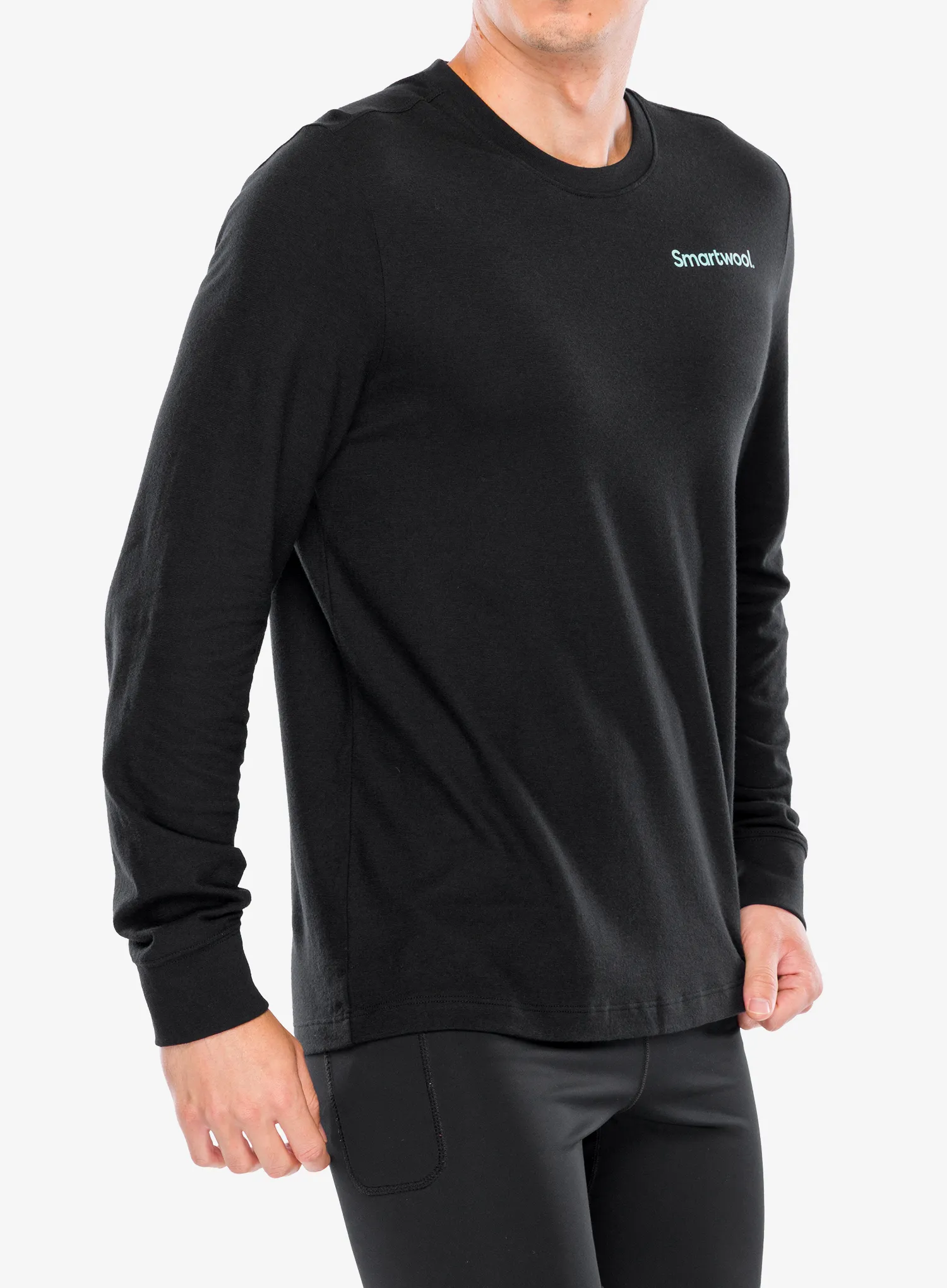 Dukserica Smartwool Gondola View Long Sleeve Graphic Tee - black