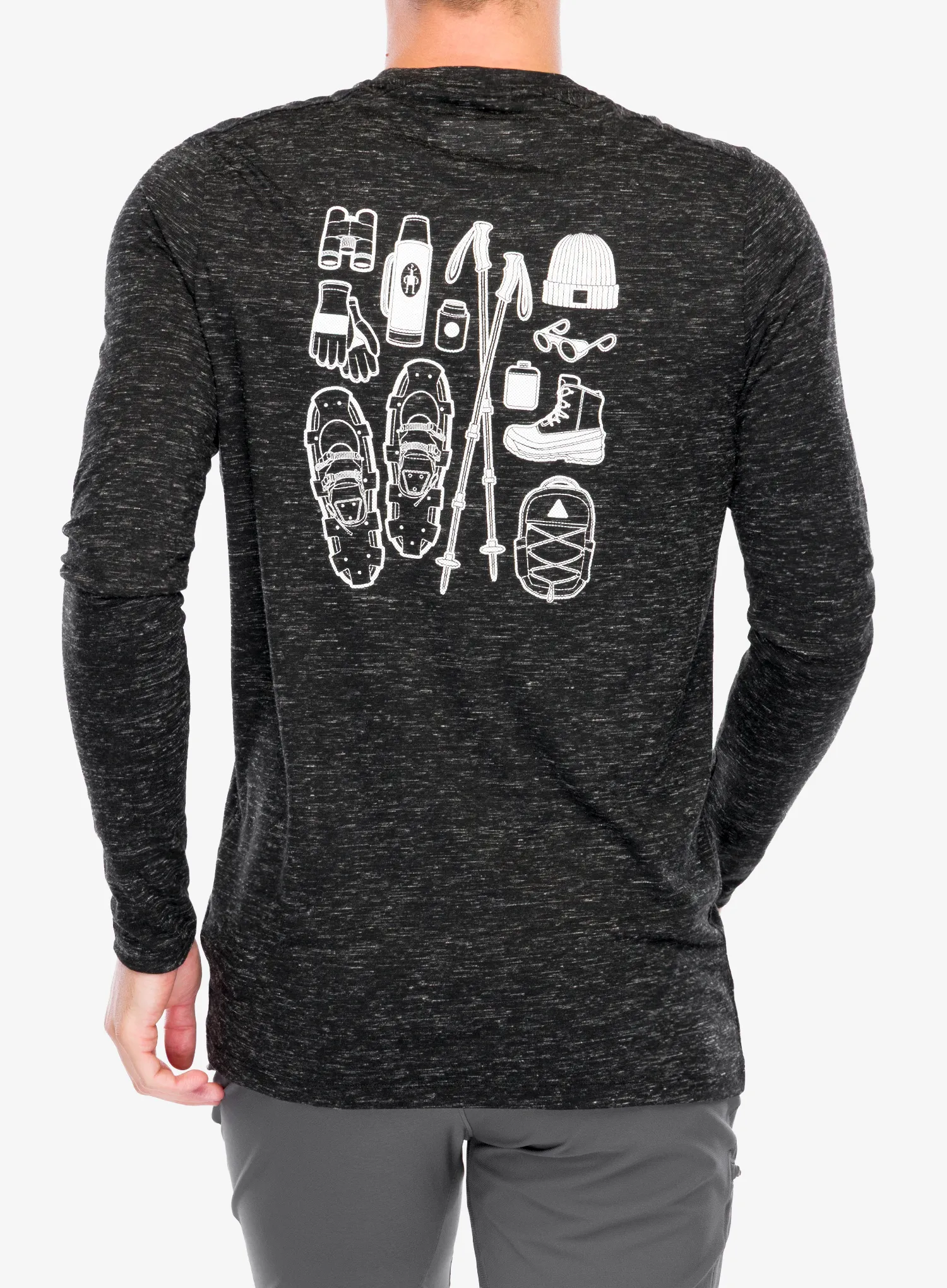 Dukserica Smartwool Merino Hemp Blend Gear Up Long Sleeve Graphic Tee - black heather