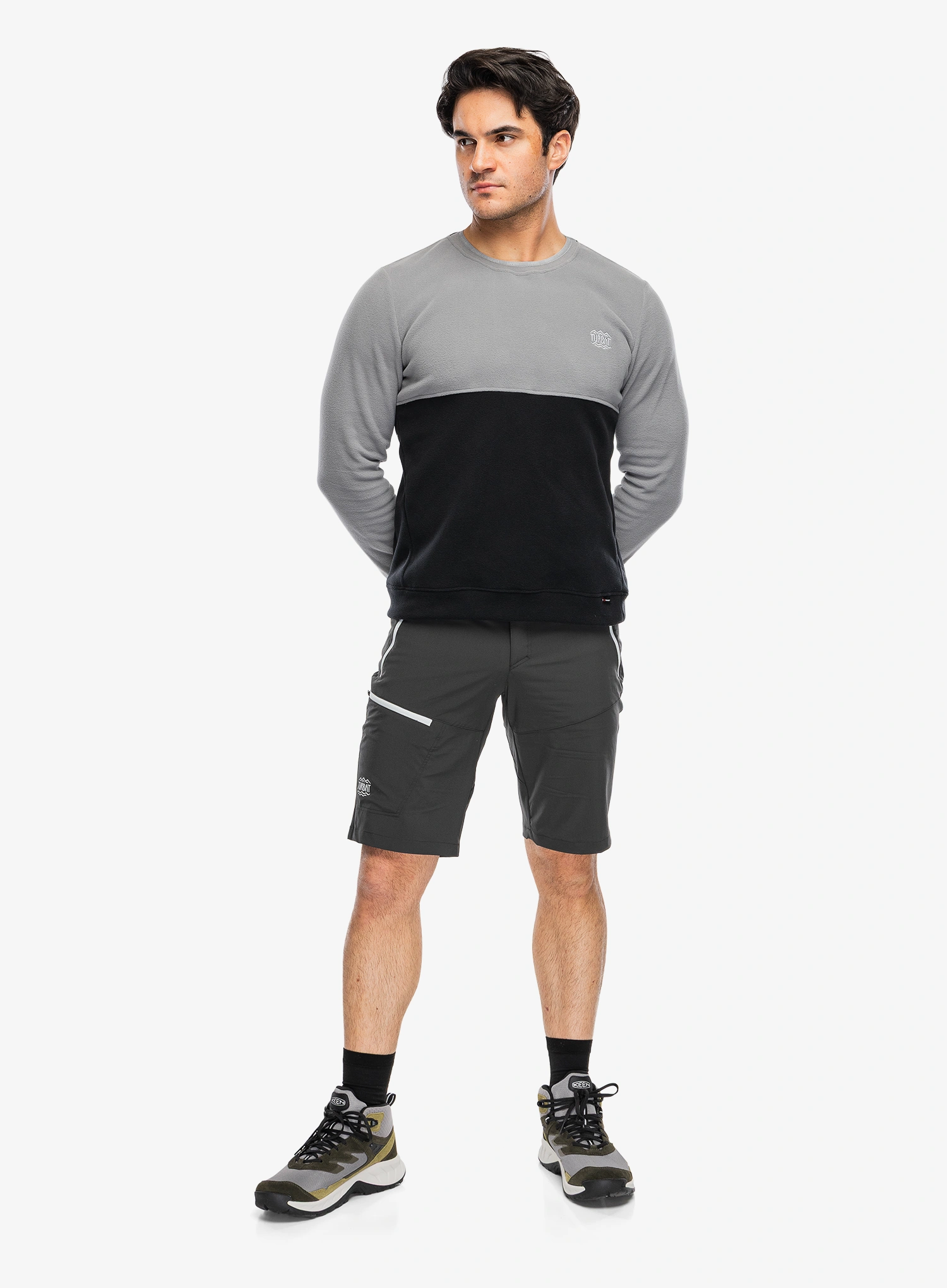 Dukserica Turbat Scout Fleece - black/coudburst grey
