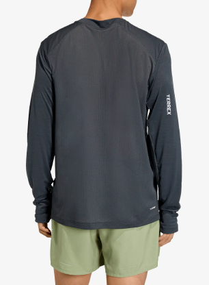 Dukserica za trčanje adidas TERREX Xperior Climacool+ Long Sleeve Tee - carbon/carbon