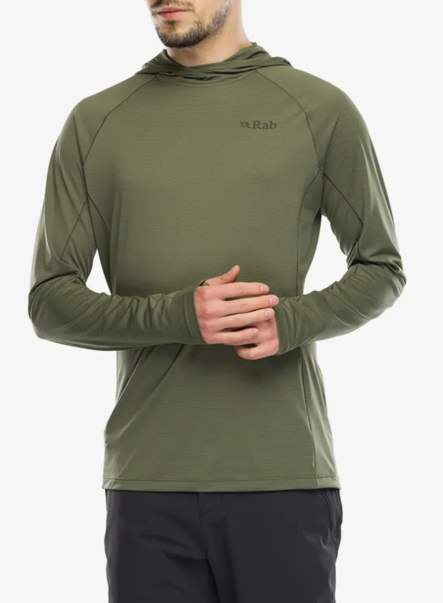 Dukserica za trčanje Rab Sonic Hoody - light khaki