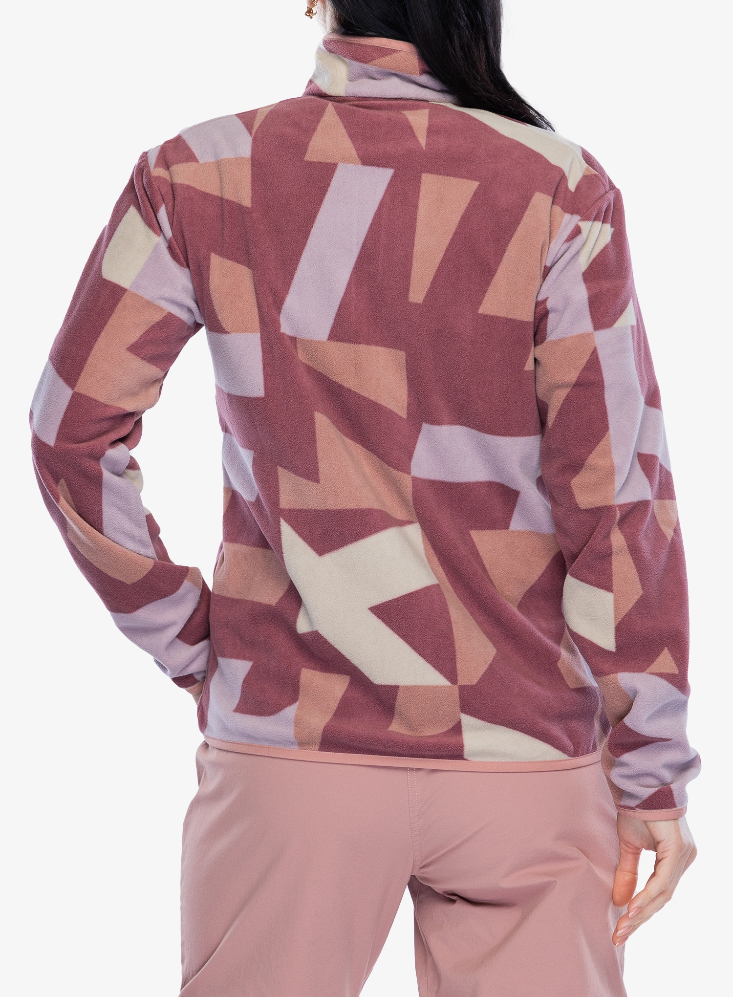 Ženska dukserica adidas TERREX Multi Printed Full-Zip Fleece Jacket - woner beige/quiet crimson