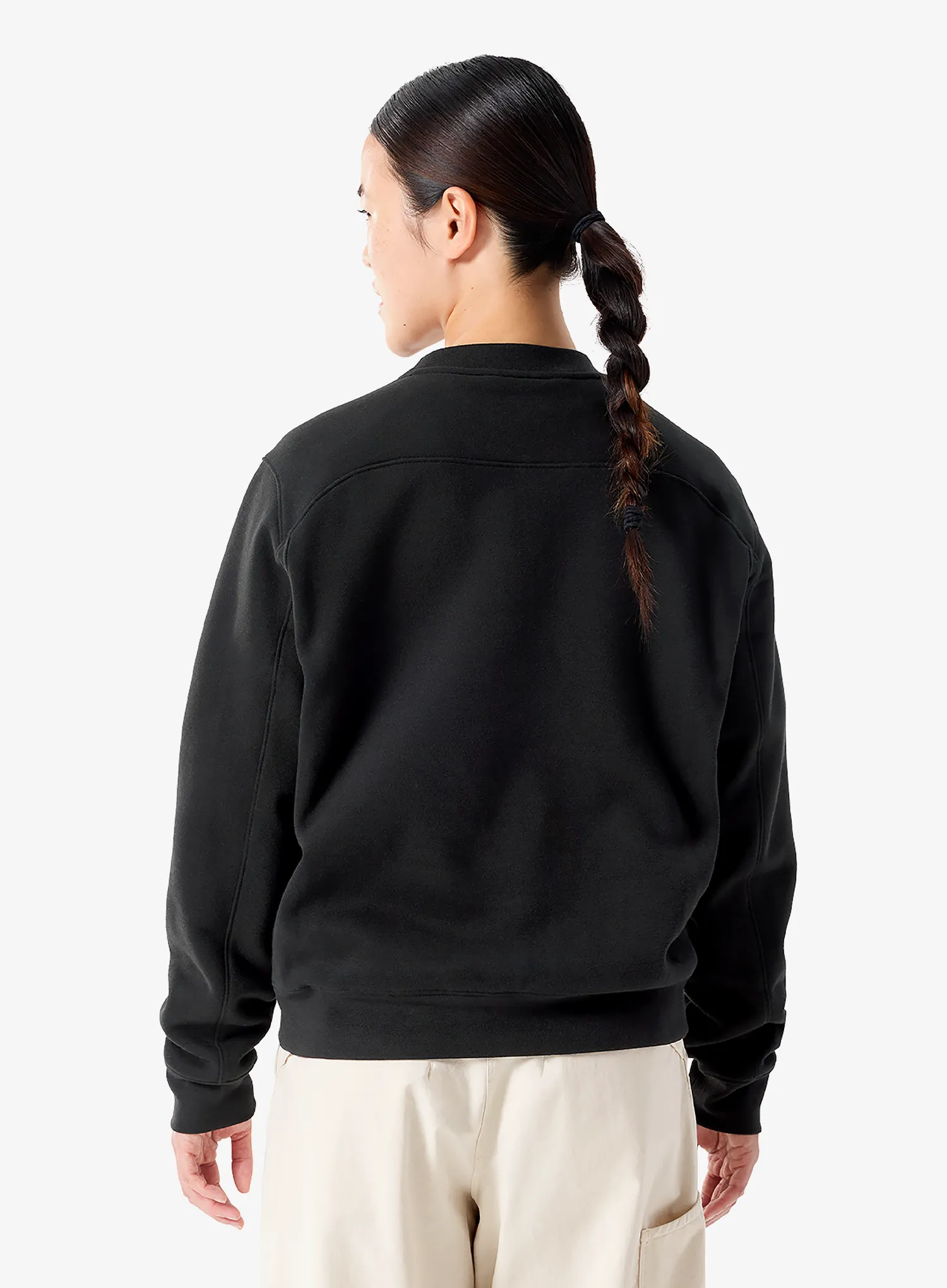 Ženska dukserica Arcteryx Emblem Fleece Crew - black
