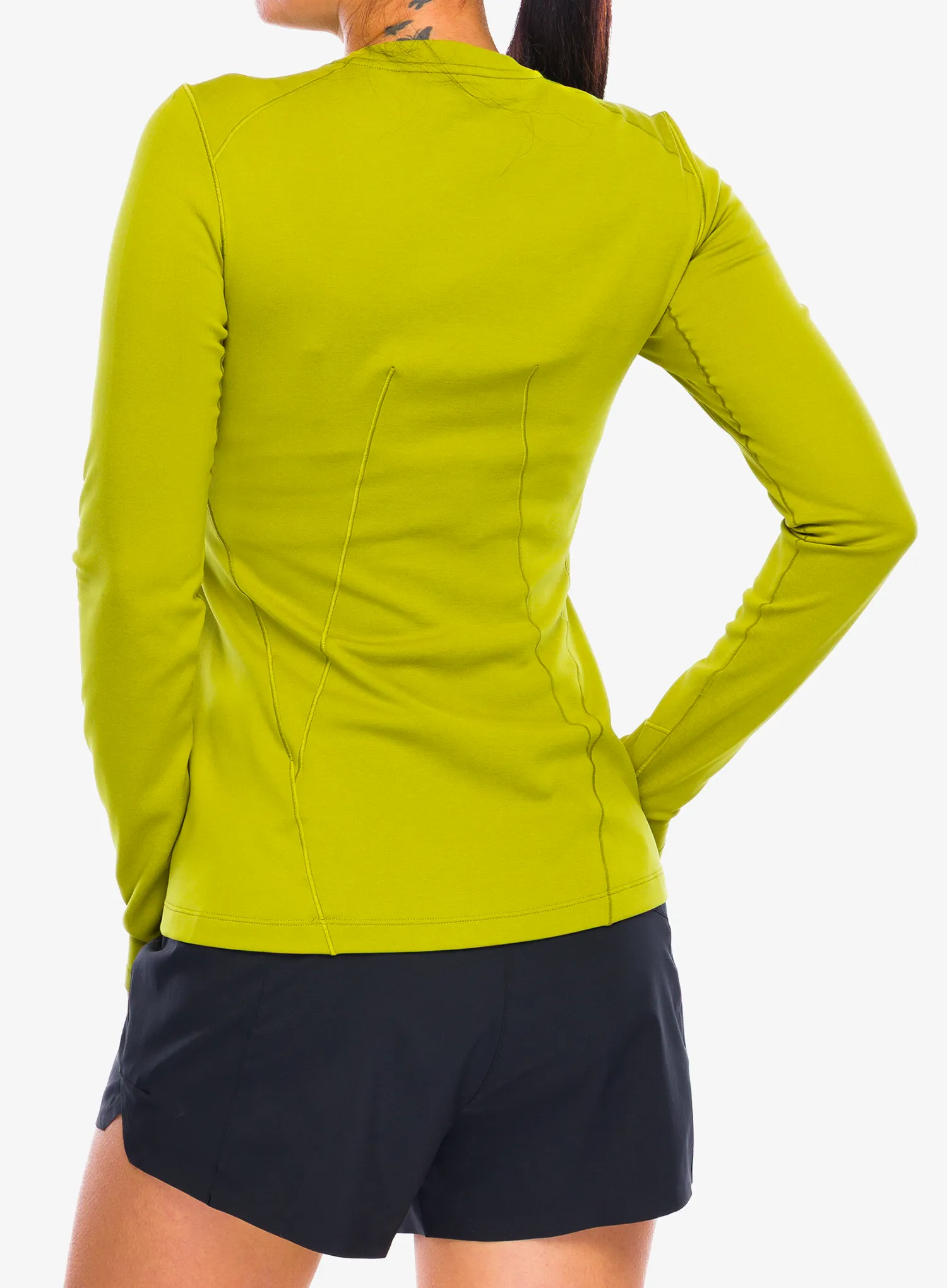 Ženska dukserica Arcteryx Taema Thermal Crew LS - olive moss heather