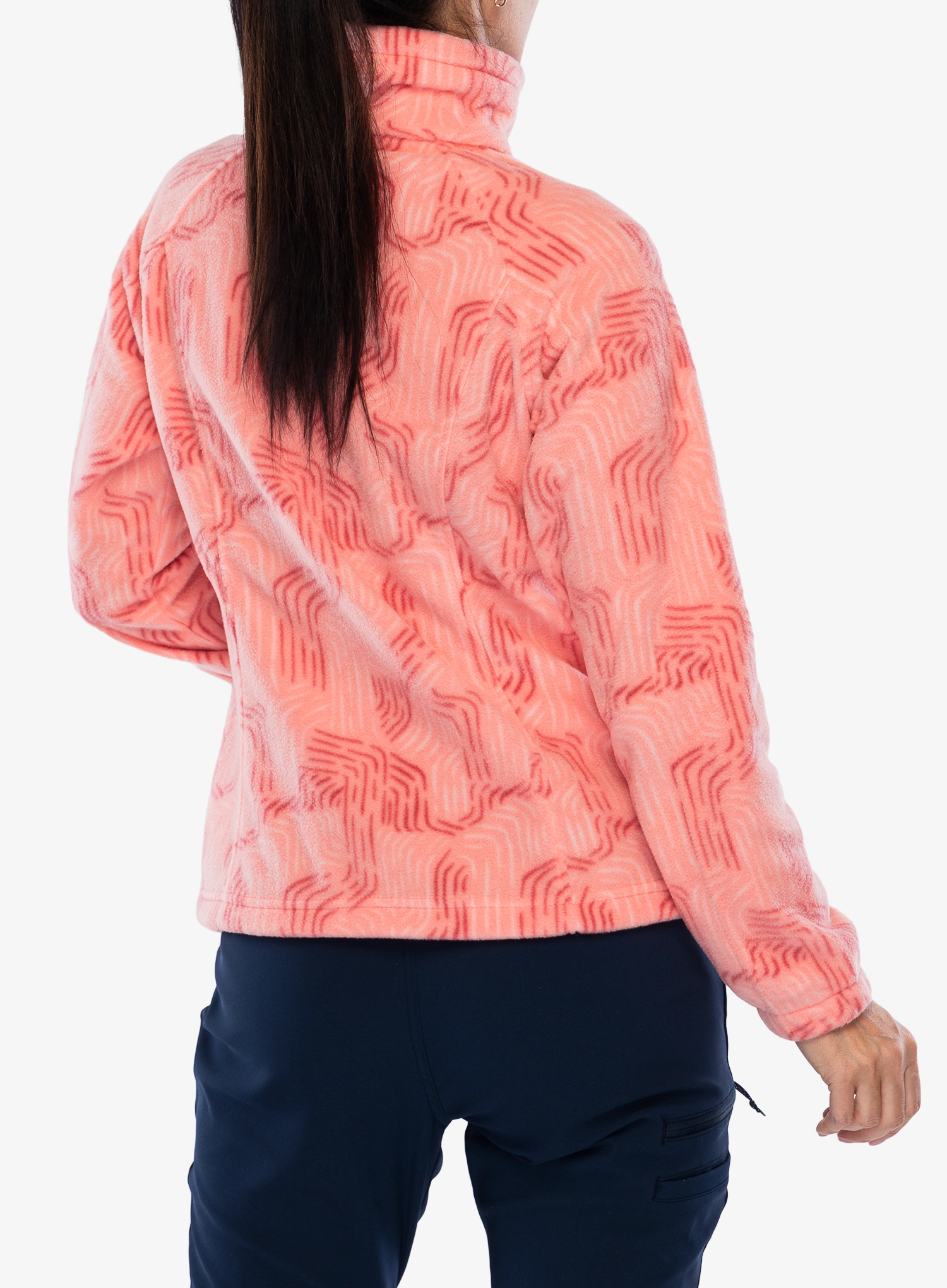 Ženska dukserica bez kapuljače Columbia Benton Springs Printed Full Zip - alpenglow flowfalls