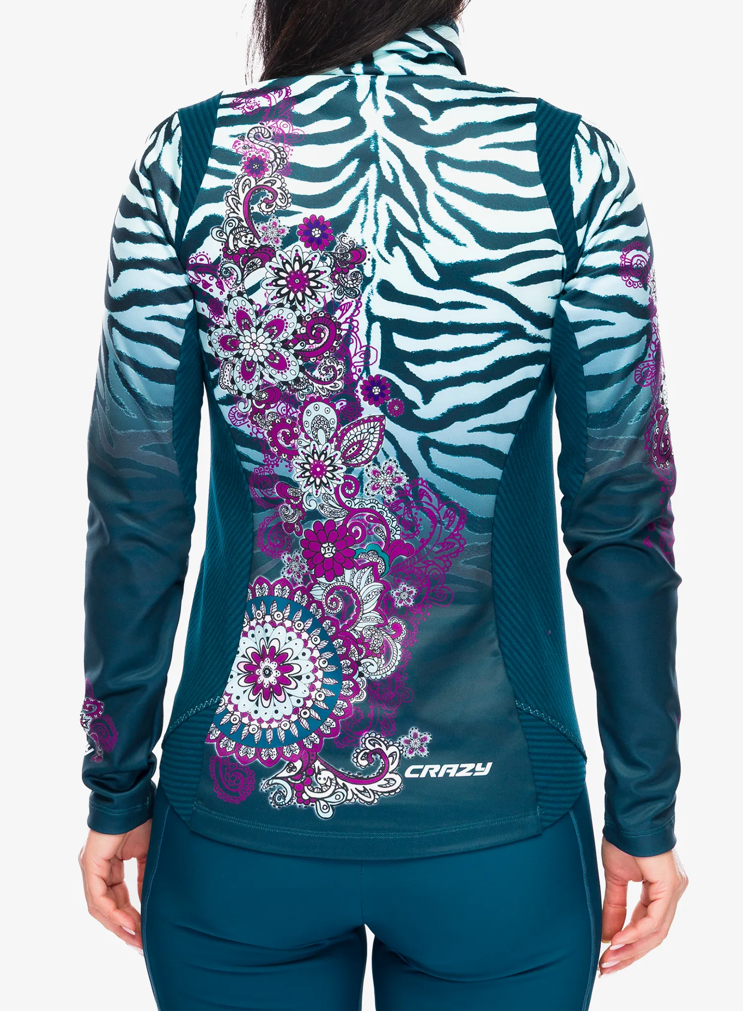 Ženska dukserica bez kapuljače Crazy Pull Wonder Magic - black/zebra