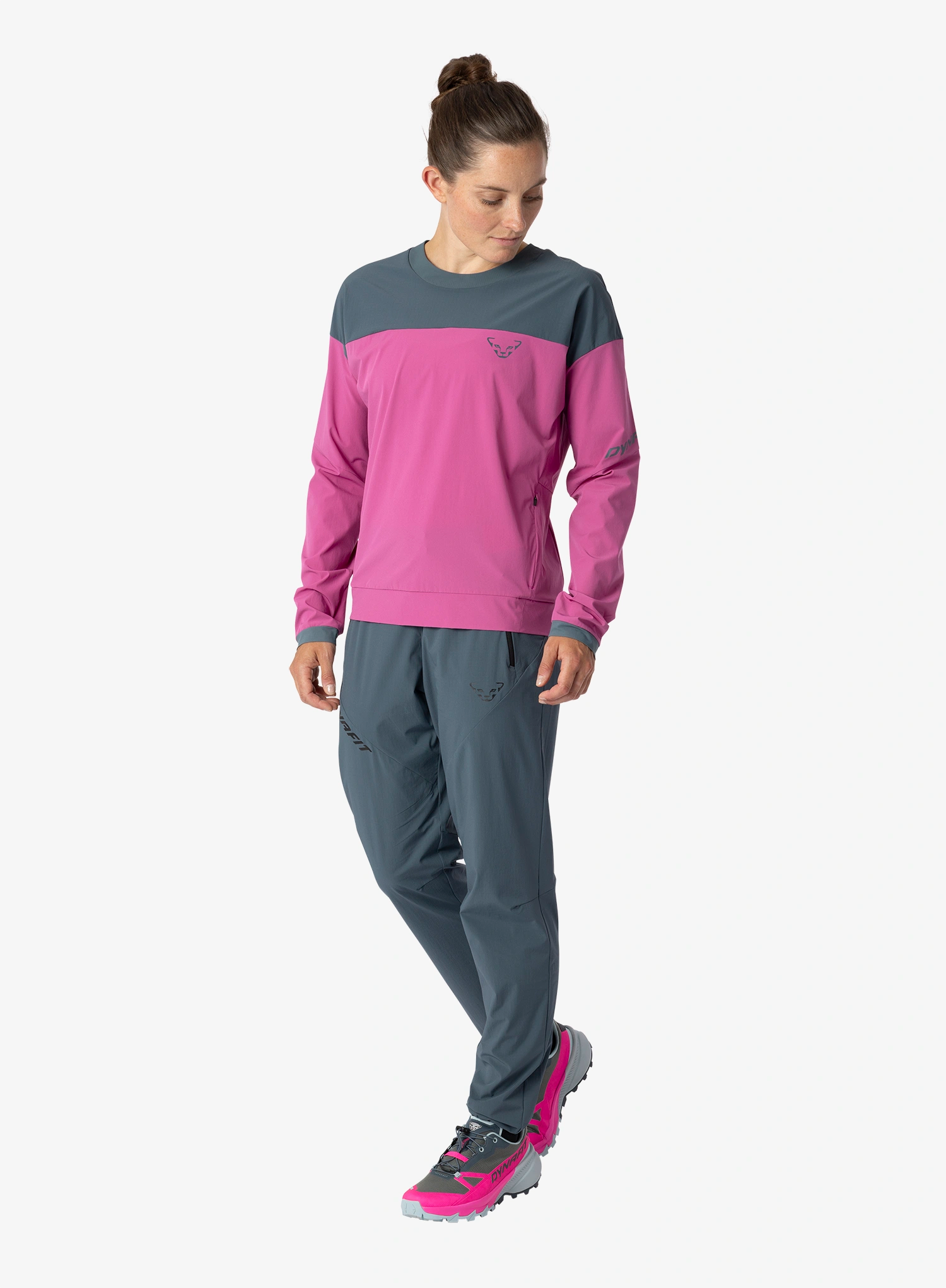 Ženska dukserica bez kapuljače Dynafit Traverse DST Pullover - magenta