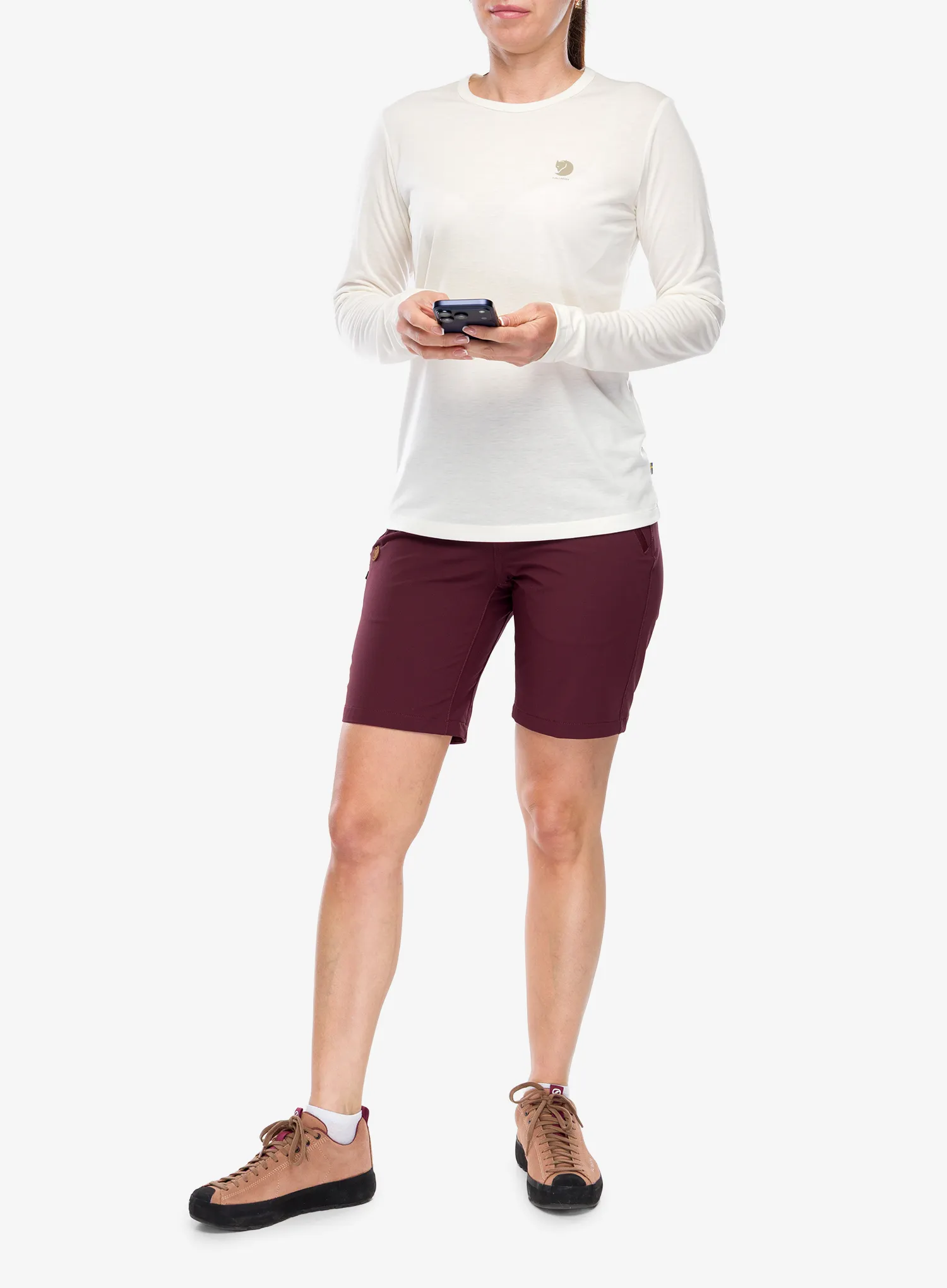 Ženska dukserica bez kapuljače Fjallraven High Coast LS - eggshell