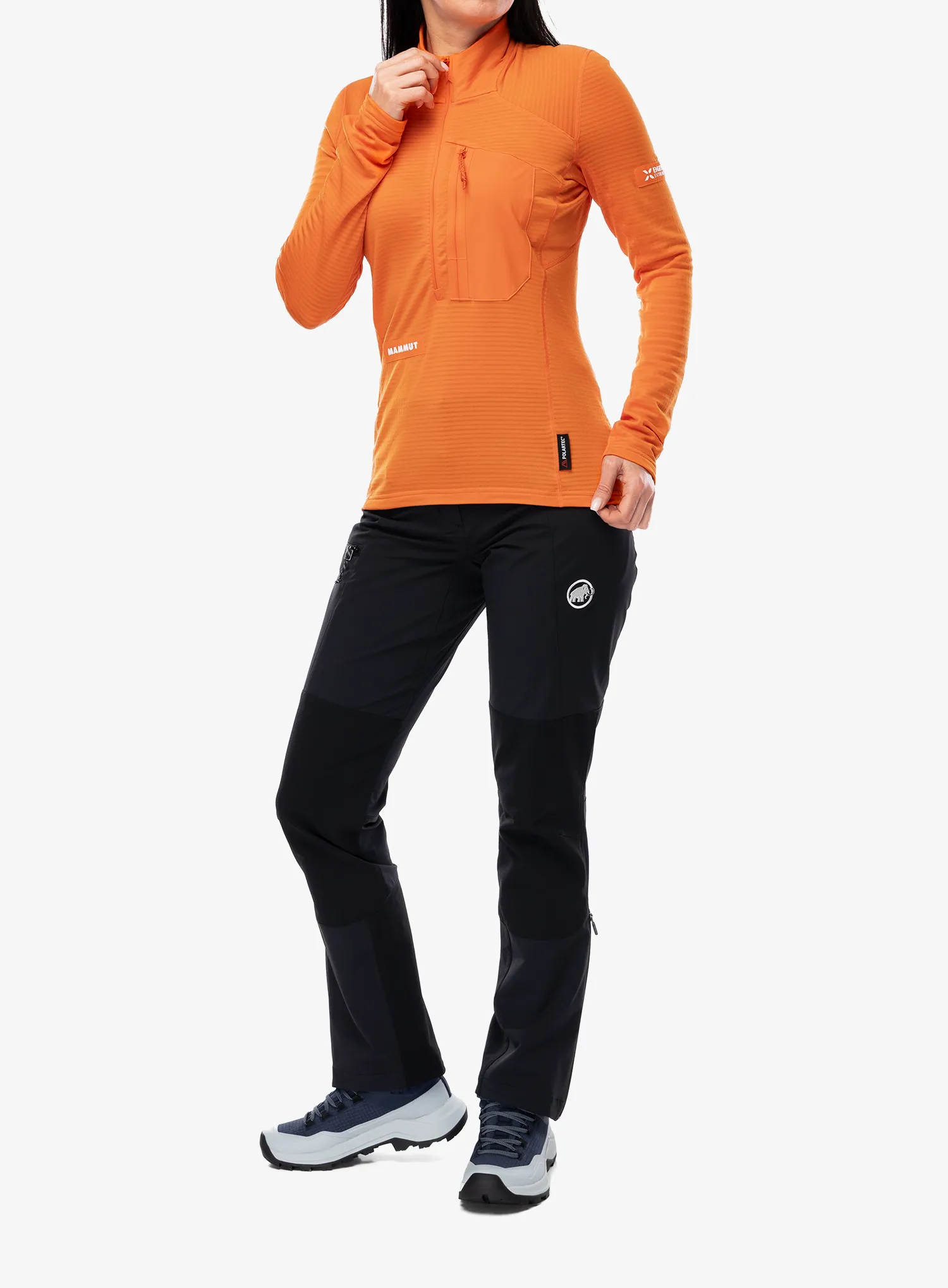 Ženska dukserica bez kapuljače Mammut Eiger Nordwand Advanced FL Half Zip Pull - orange