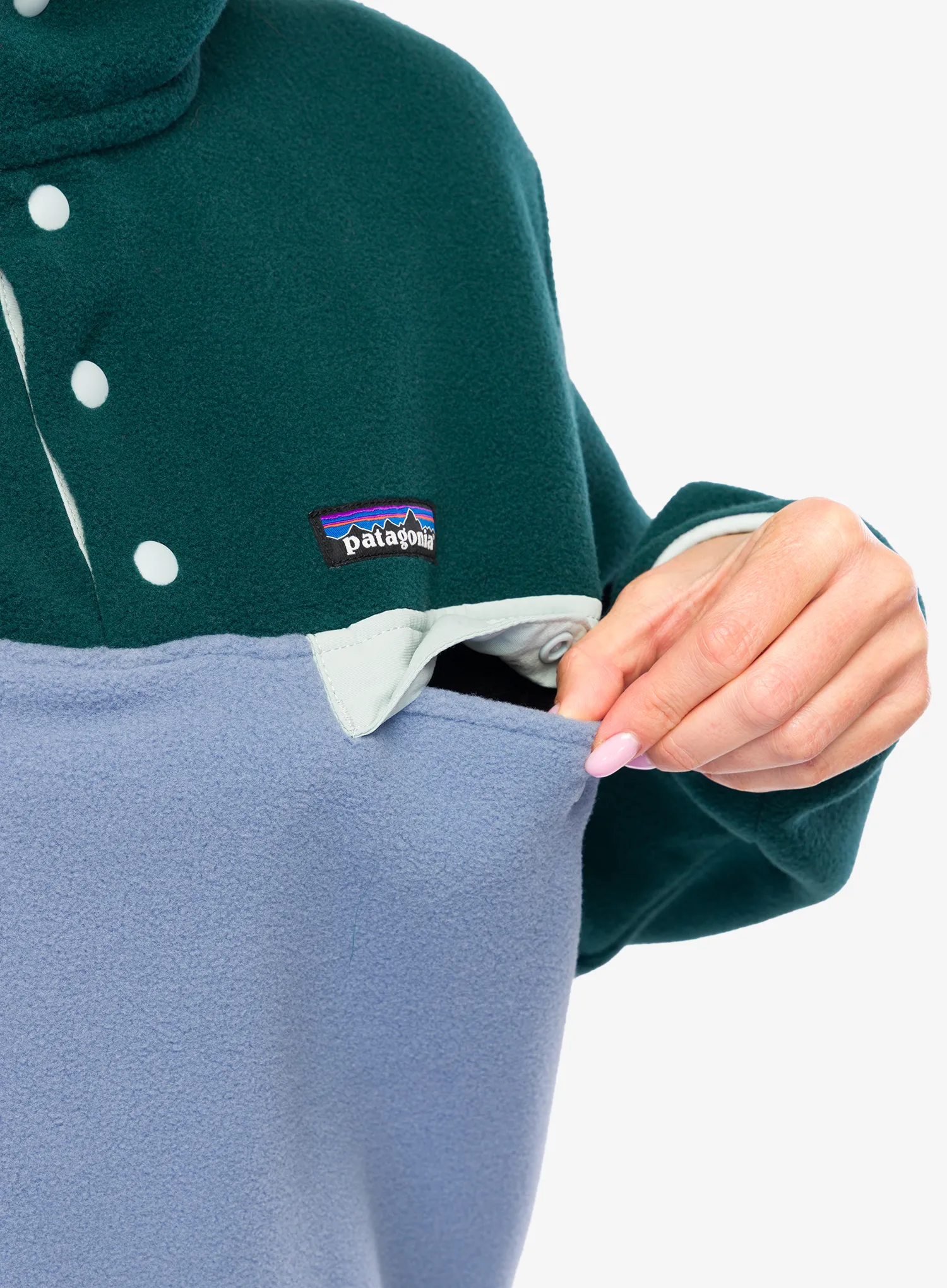 Ženska dukserica bez kapuljače Patagonia Lightweight Synch Snap-T Pullover - barnacle blue