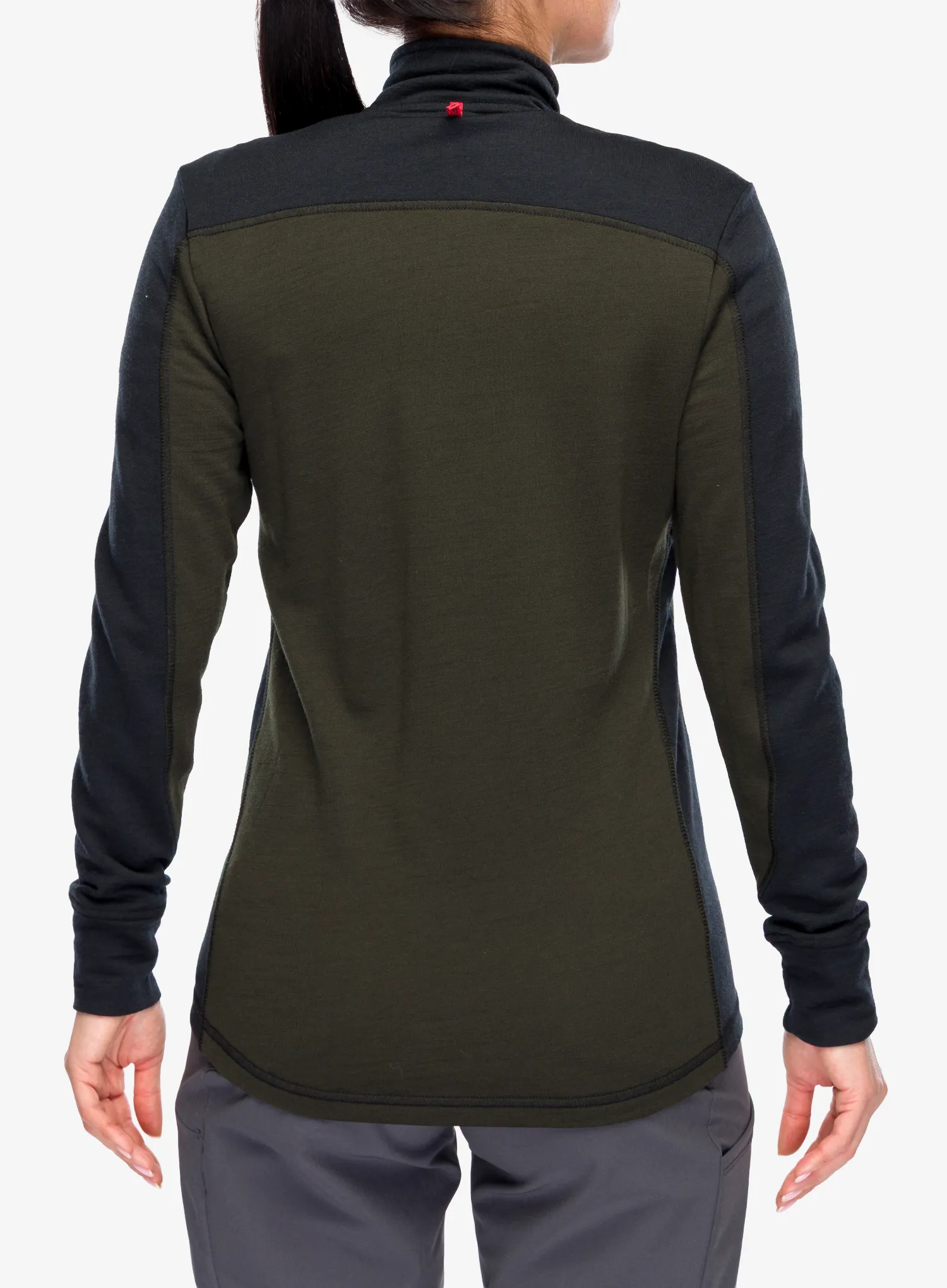 Ženska dukserica Dovre Mid Full Zip Merino Wool - green