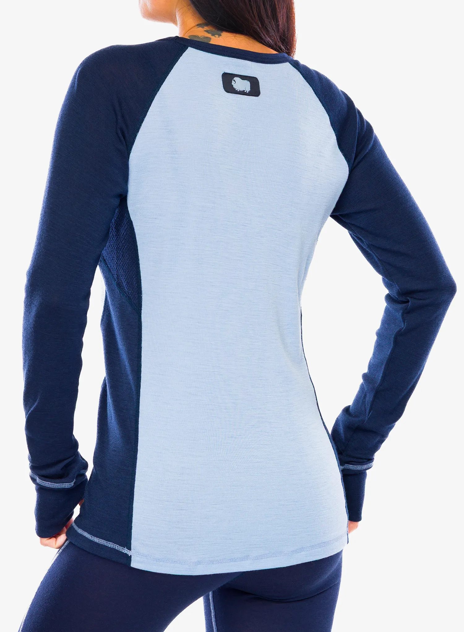 Ženska dukserica Dovre 100% Merino Wool LS - navy