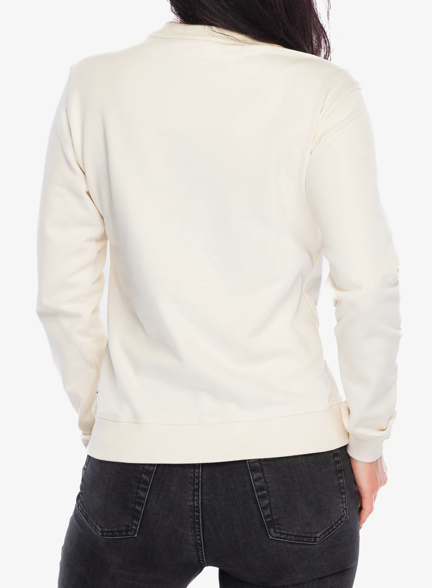 Ženska dukserica Fjallraven 1960 Logo Badge Sweater - chalk white