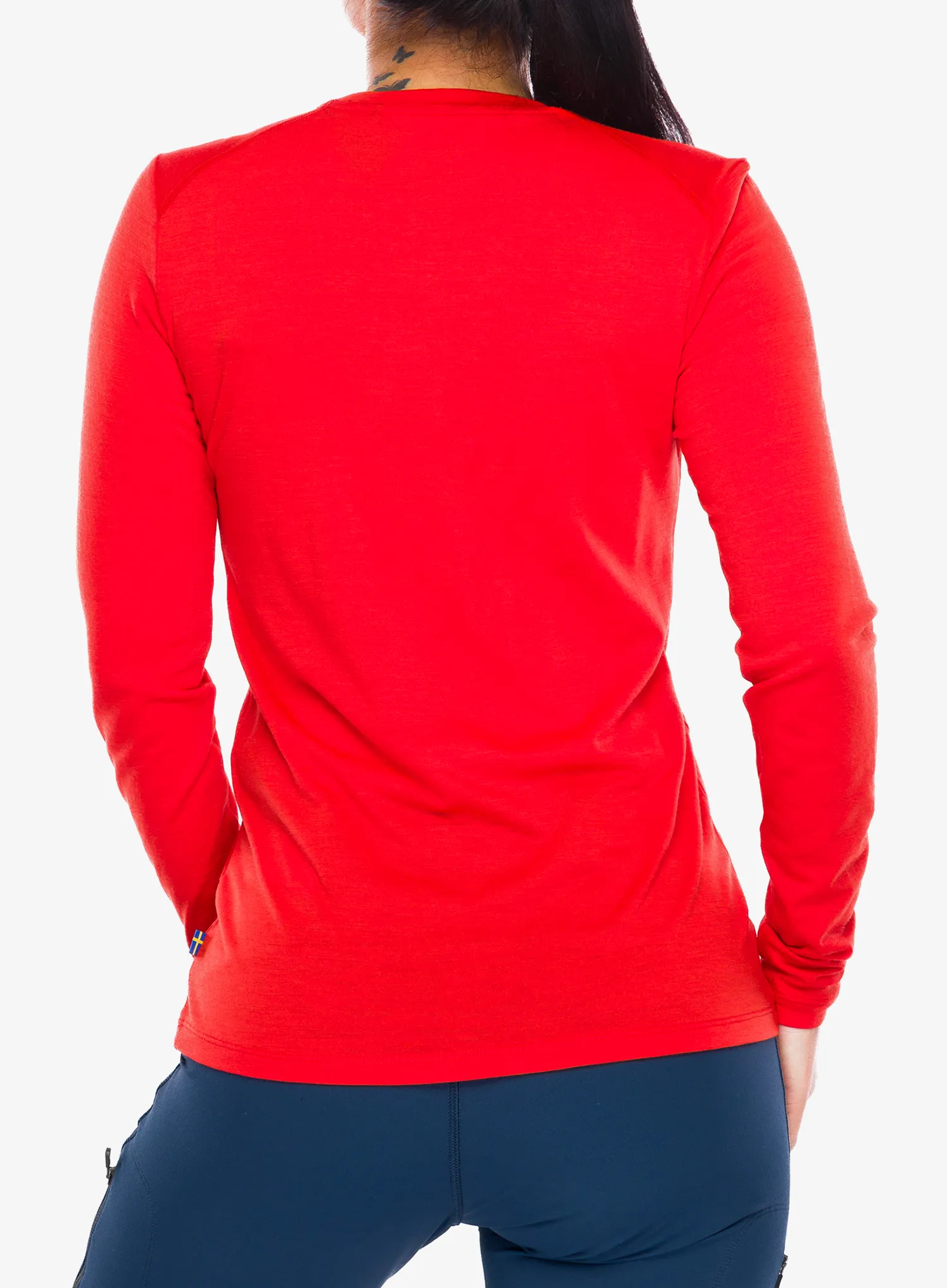 Ženska dukserica Fjallraven Abisko Wool LS - flame orange