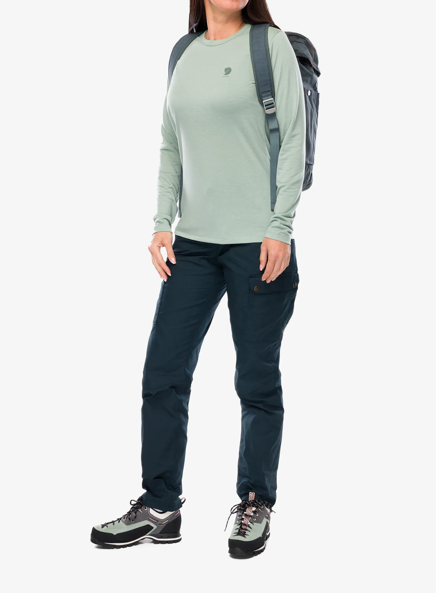 Ženska dukserica Fjallraven High Coast LS - misty green