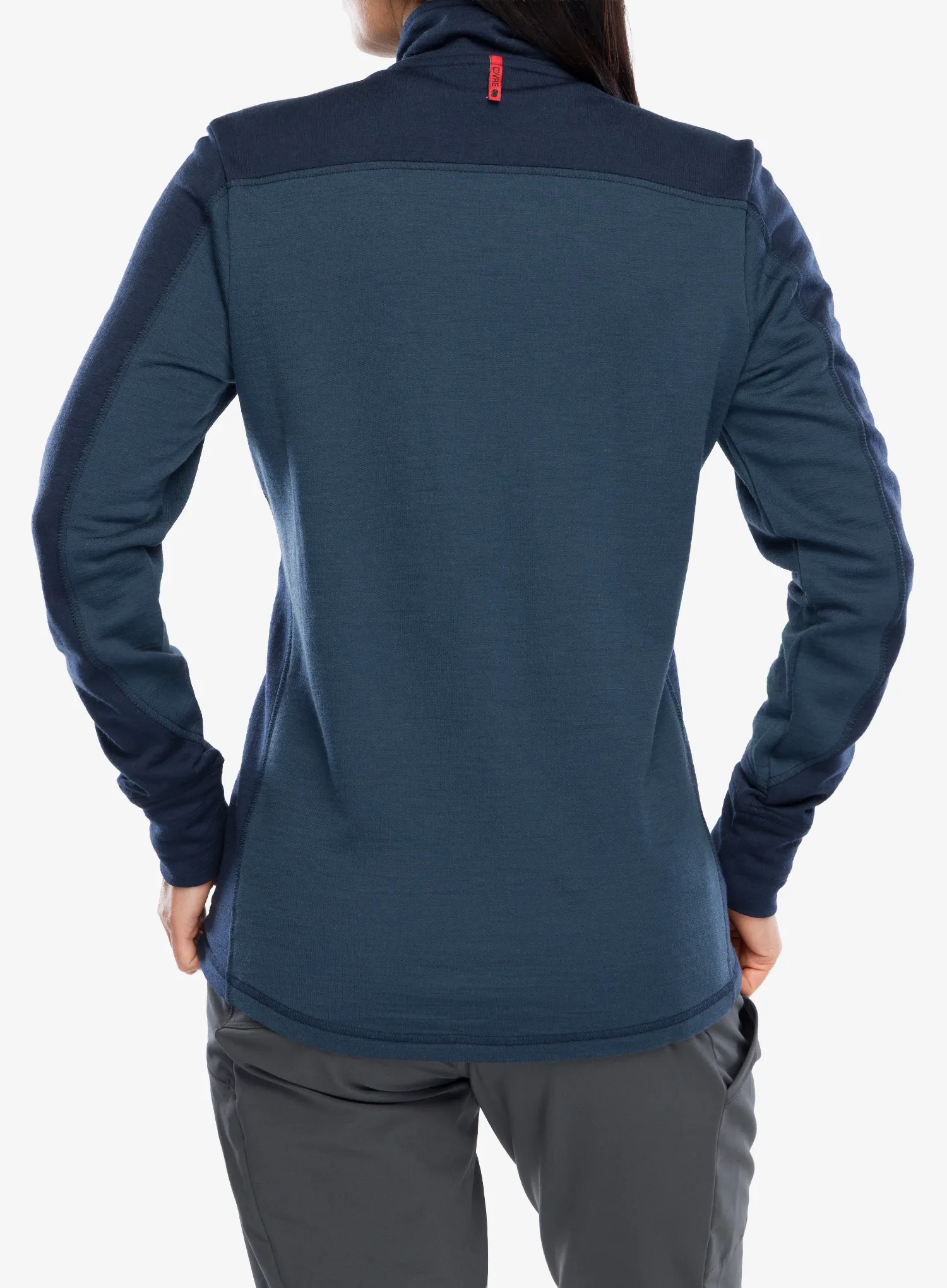 Dukserica na otkopčavanje ženska Dovre Mid Full Zip Merino Wool - navy