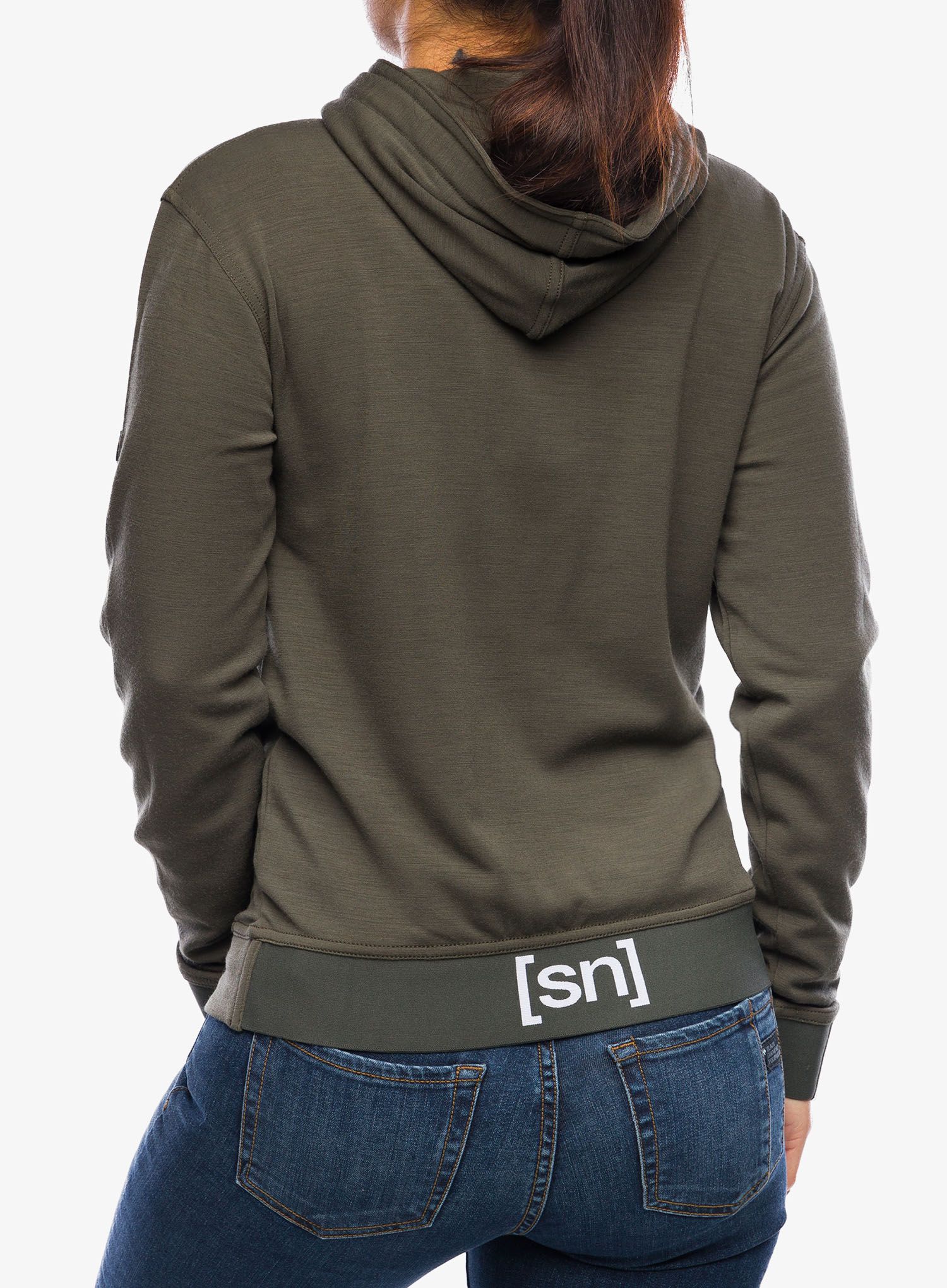 Dukserica na otkopčavanje ženska Super.natural Solution Hoodie - black ink