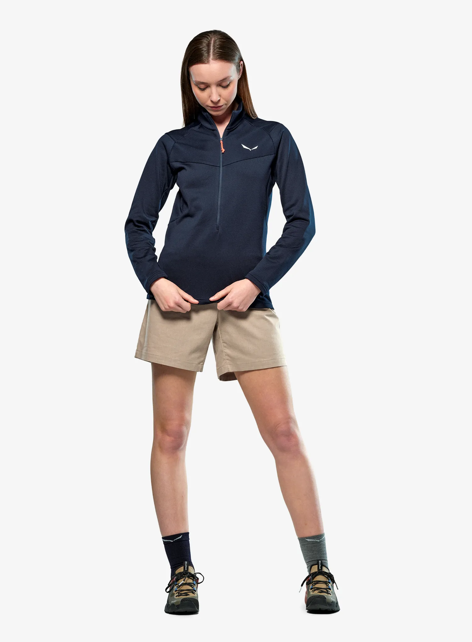 Ženska dukserica Salewa Puez Cammino PL HZ Jacket - navy blazer