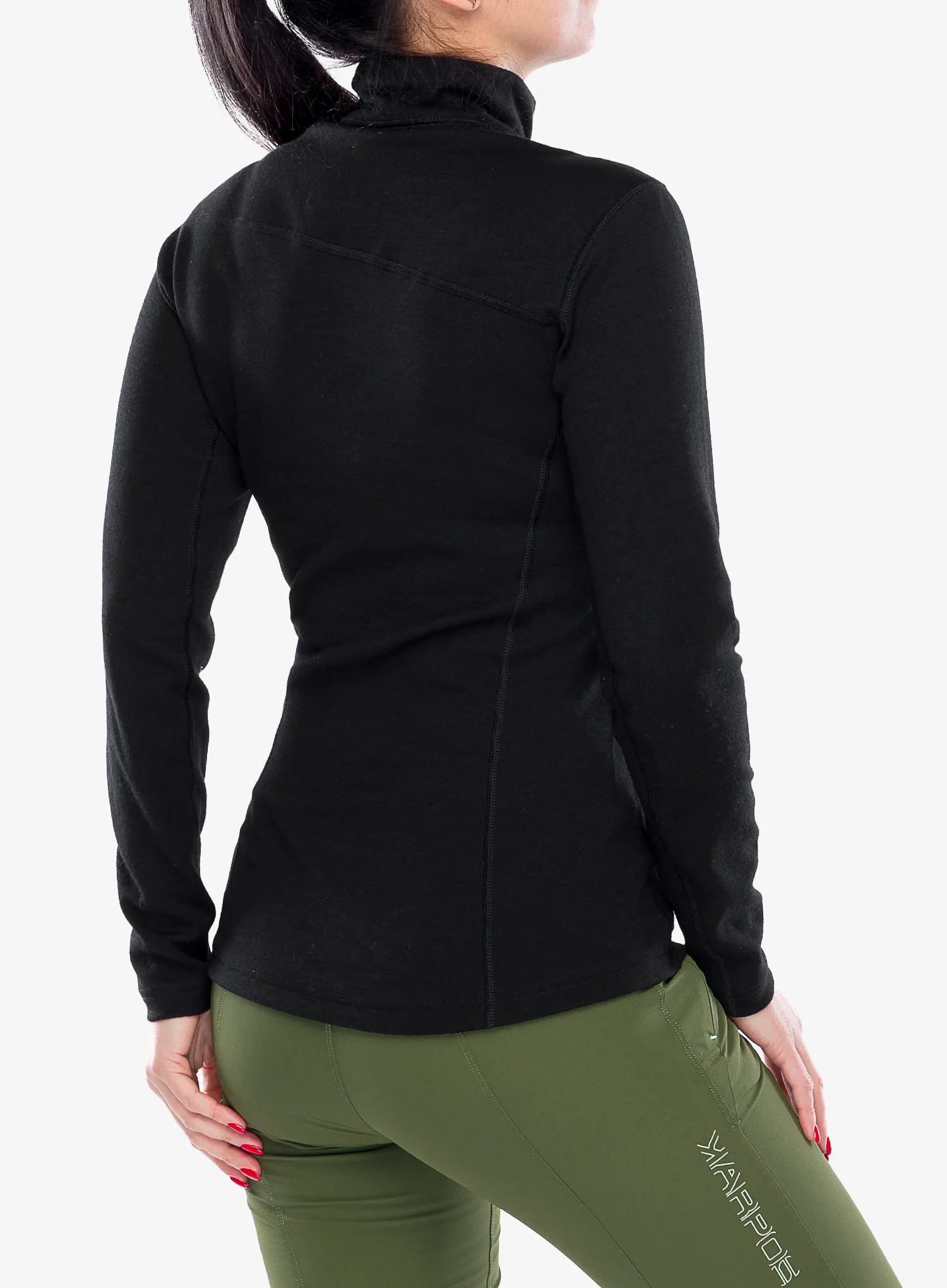 Ženska dukserica Sensor Merino Upper Sweatshirt Halfzip - black