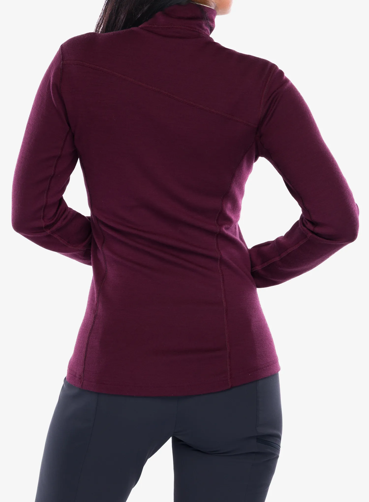 Ženska dukserica Sensor Merino Upper Sweatshirt Halfzip - port red