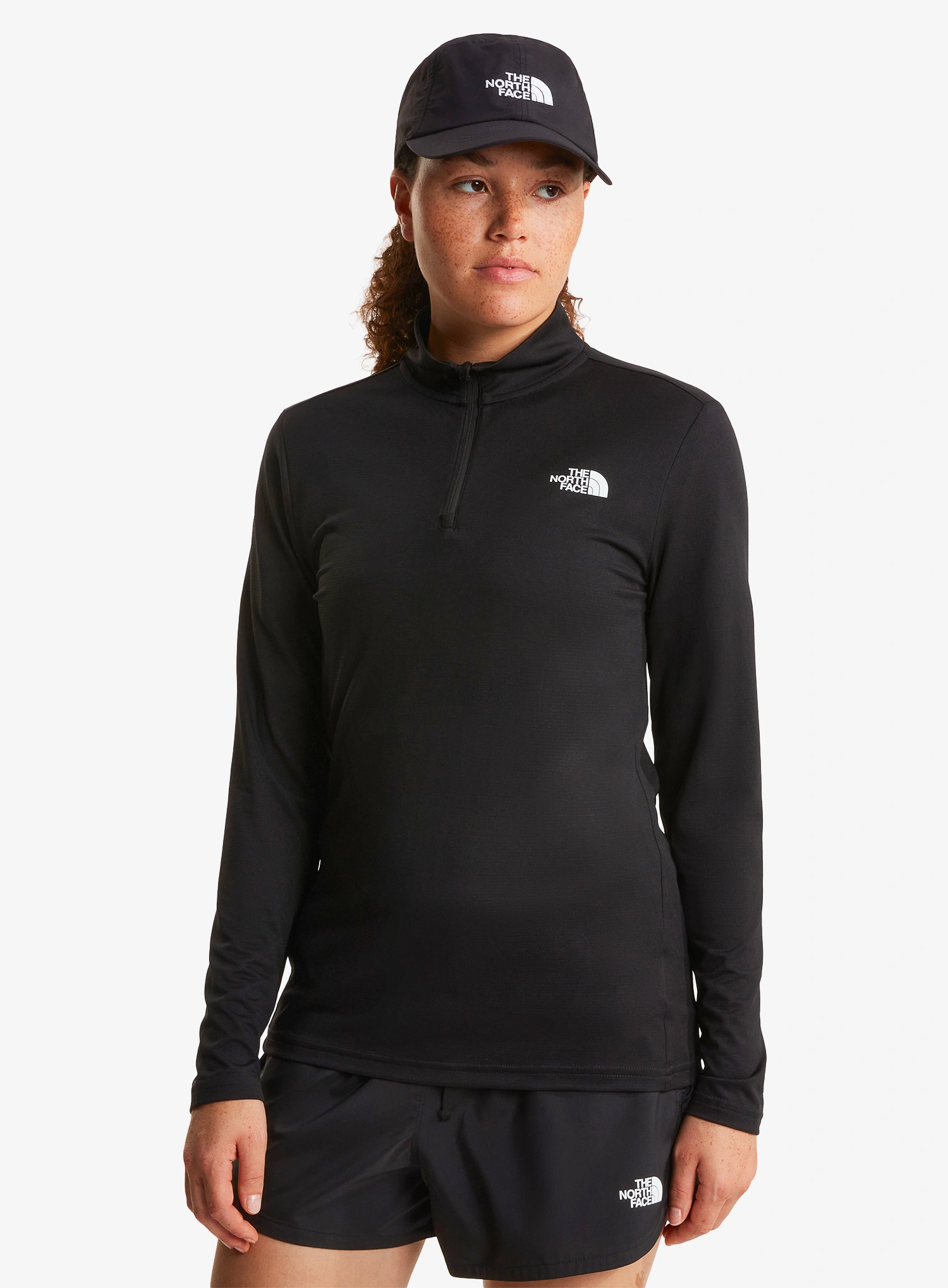 Ženska dukserica The North Face Flex 1/4 Zip Tee Slim - tnf black