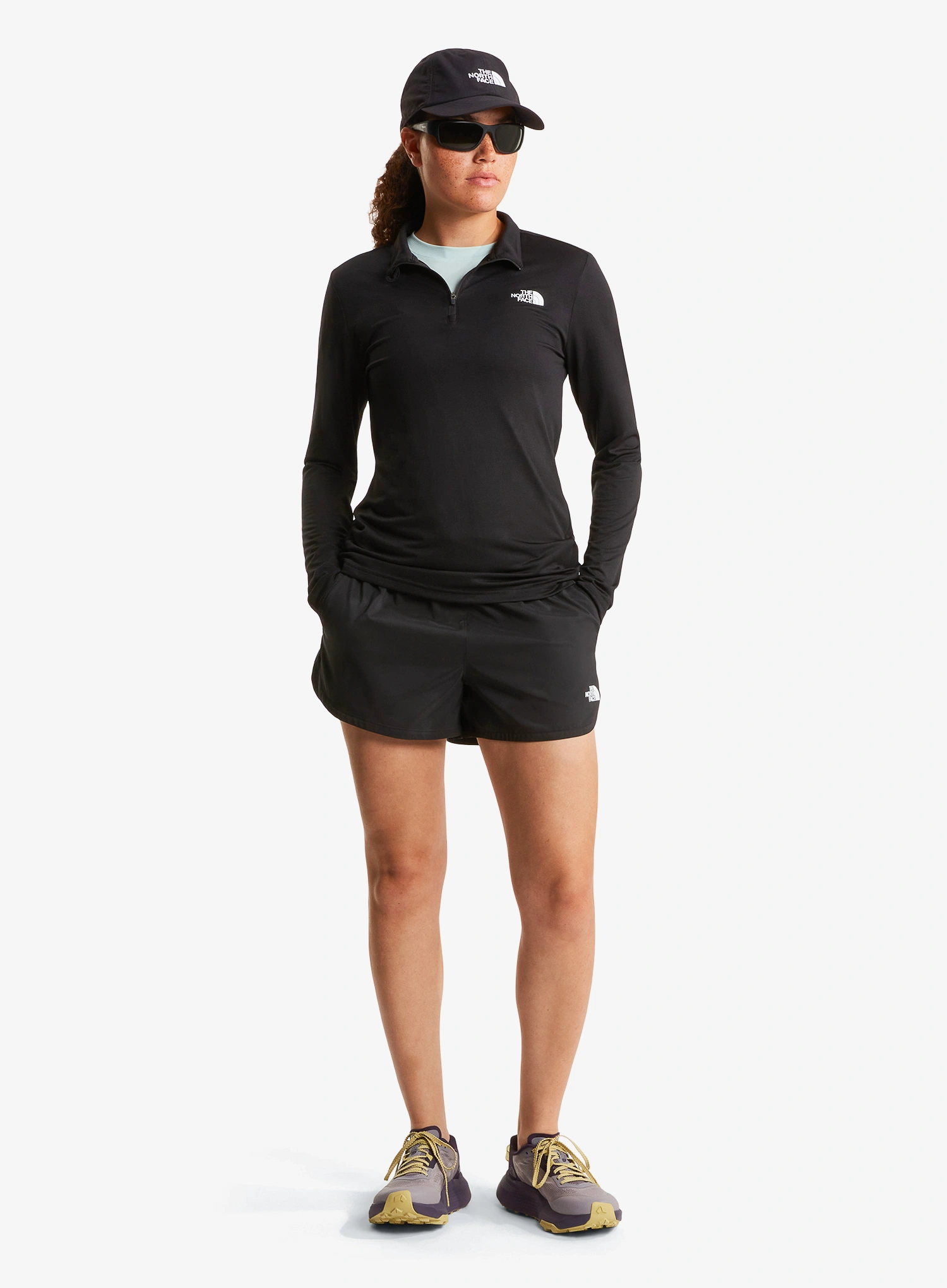 Ženska dukserica The North Face Flex 1/4 Zip Tee Slim - tnf black