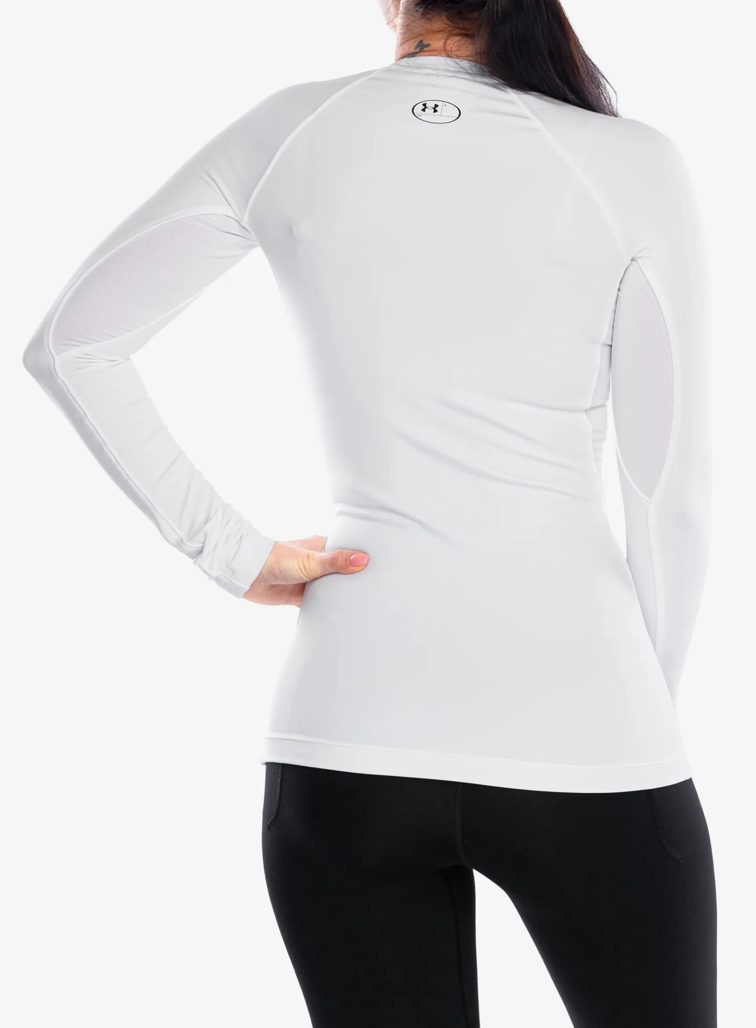Ženska dukserica Under Armour ColdGear Authentics Crew - white/black
