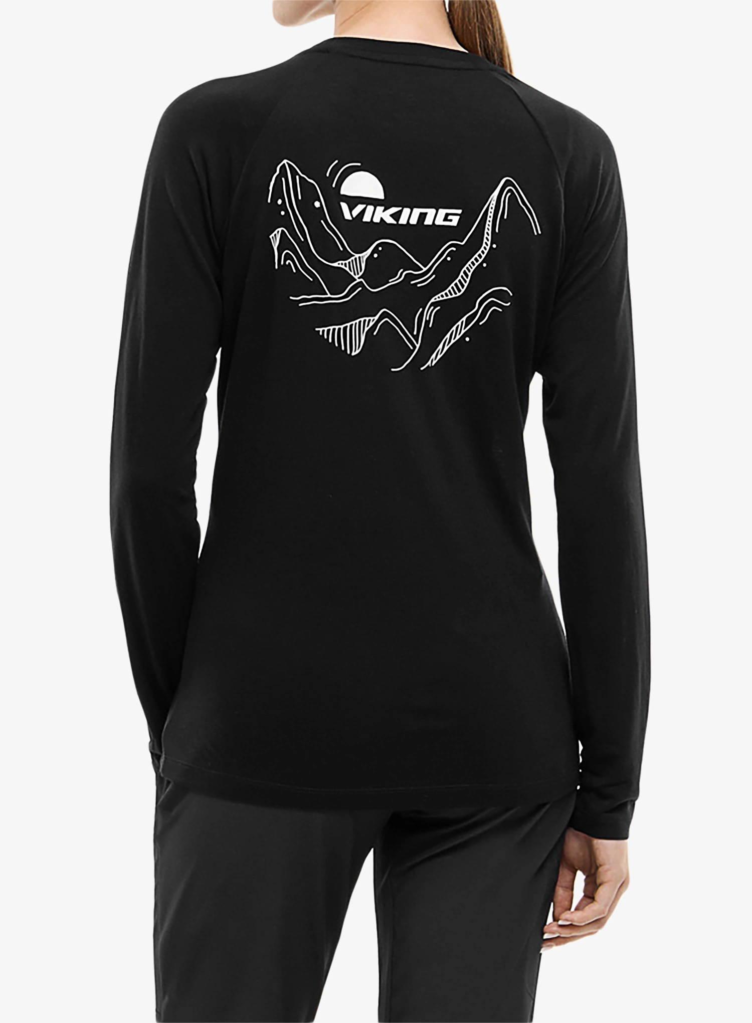 Ženska dukserica Viking Longsleeve Andali - black/light grey