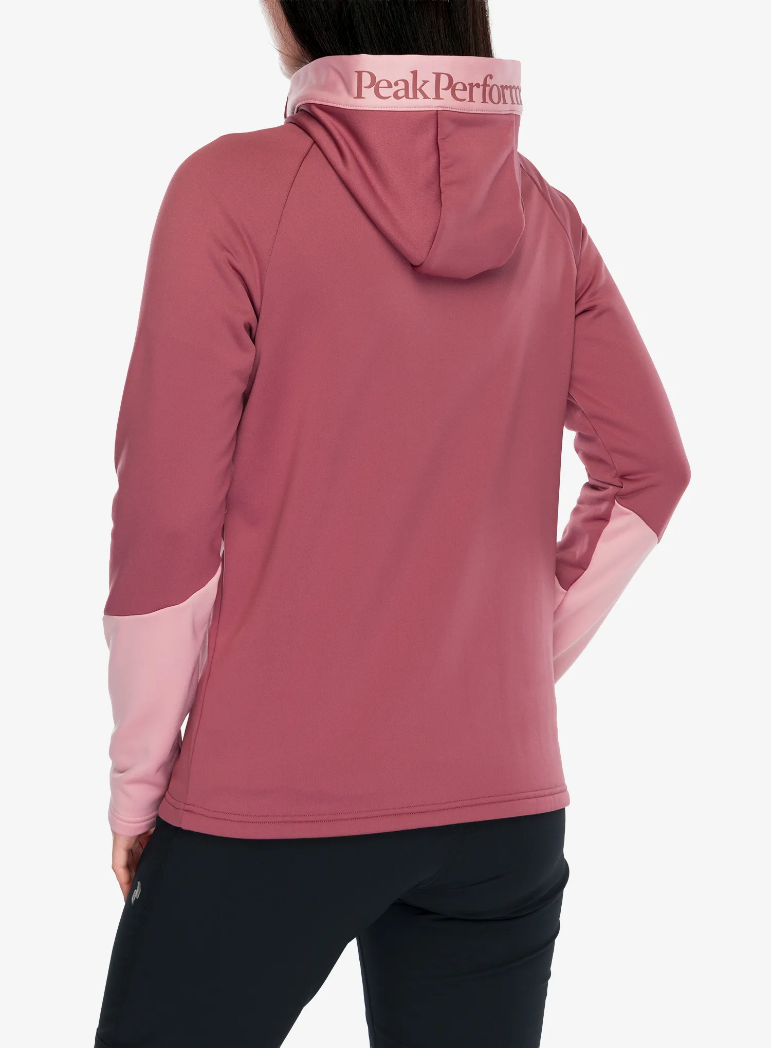 Ženska dukserica s kapuljačom Peak Performance Rider Essentials Zip Hood - wild rouge/warm blu