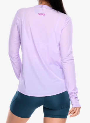Ženska dukserica za trčanje Hoka Airolite Run Long Sleeve - aster flower