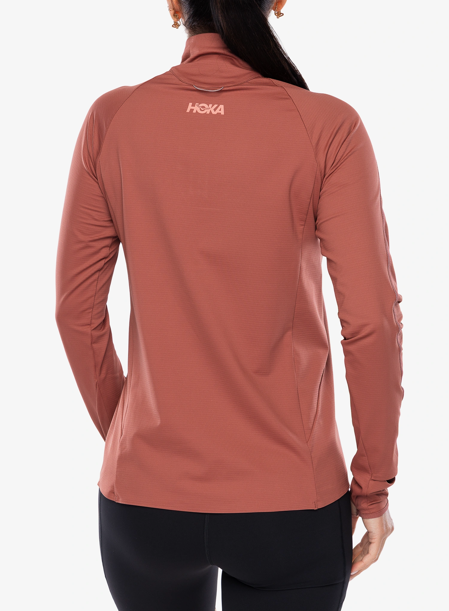 Ženska dukserica za trčanje Hoka GlideTech Quarter Zip - rouge
