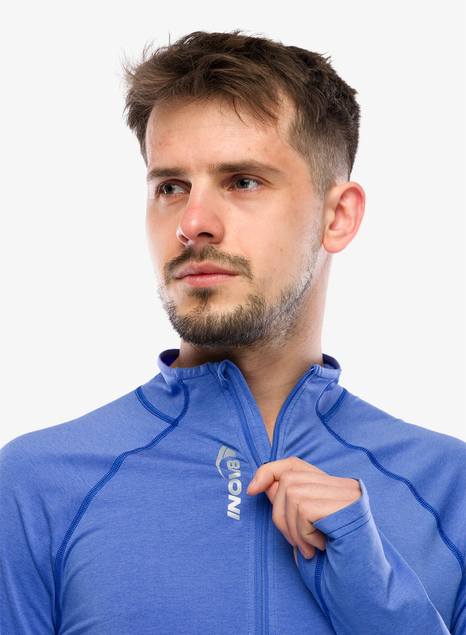Dukserica za trčanje Inov-8 Active HZ Midlayer - blue