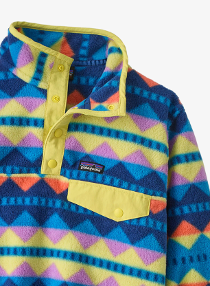 Dukserica za djecu Patagonia LW Synchilla Snap-T Pullover - diamond stripe/uplift blue