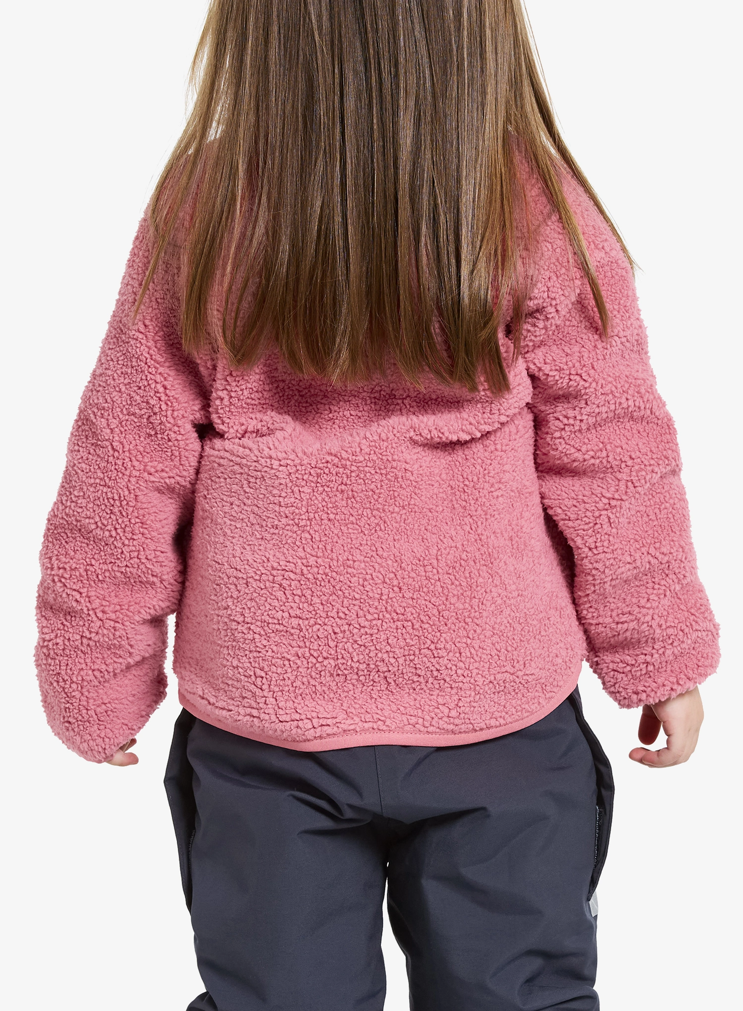 Dukserica za djevojčice Didriksons Gibbs Fullzip 2 - heather pink