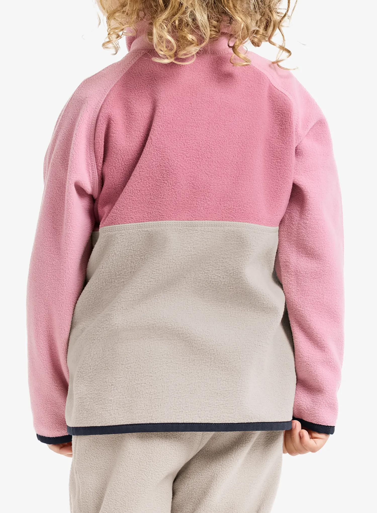 Dukserica za djevojčice Didriksons Monte Half BU 5 - heather pink