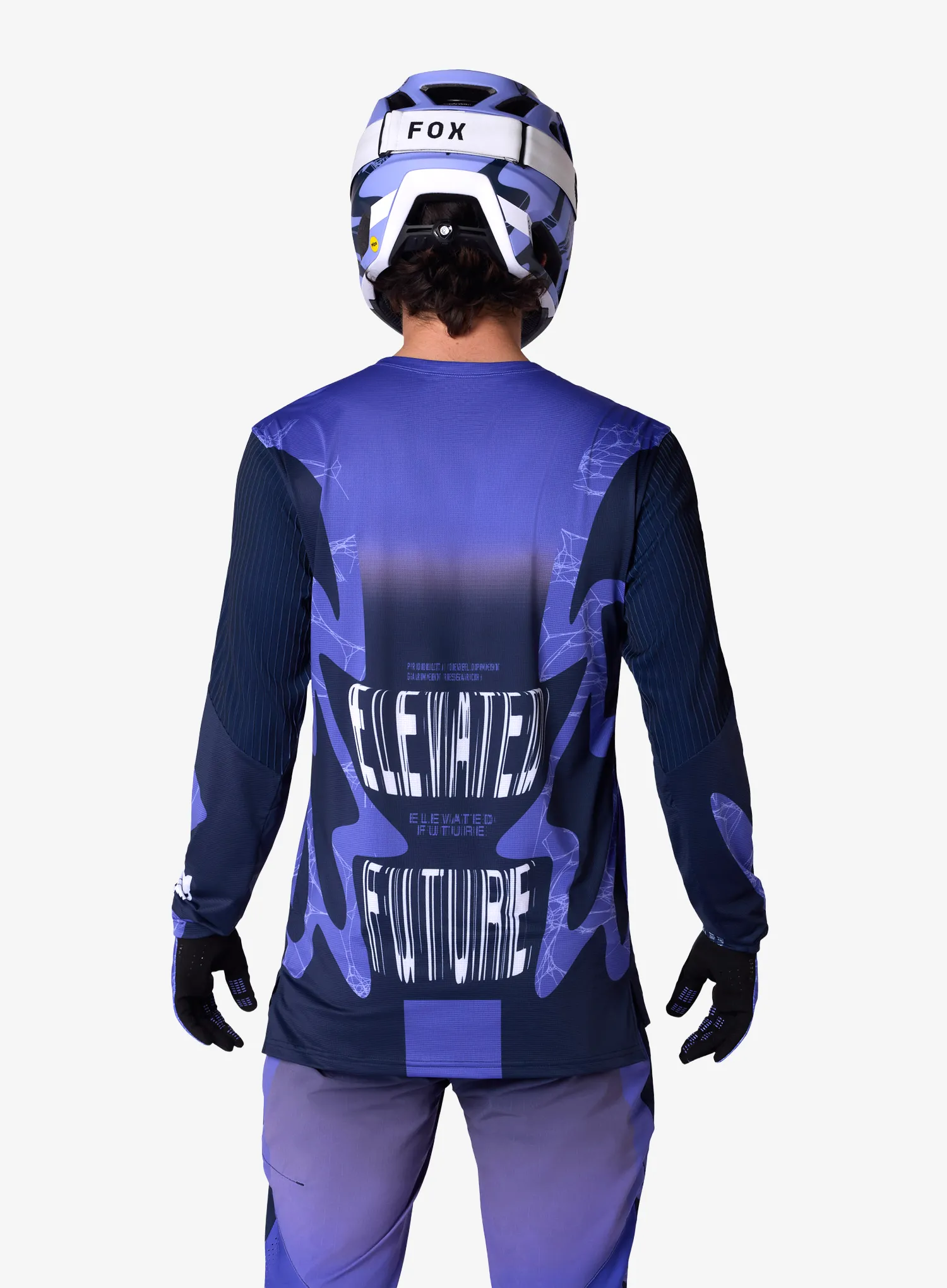 Dukserica enduro Fox Flexair LS Jersey Diffuse SE - blueberry